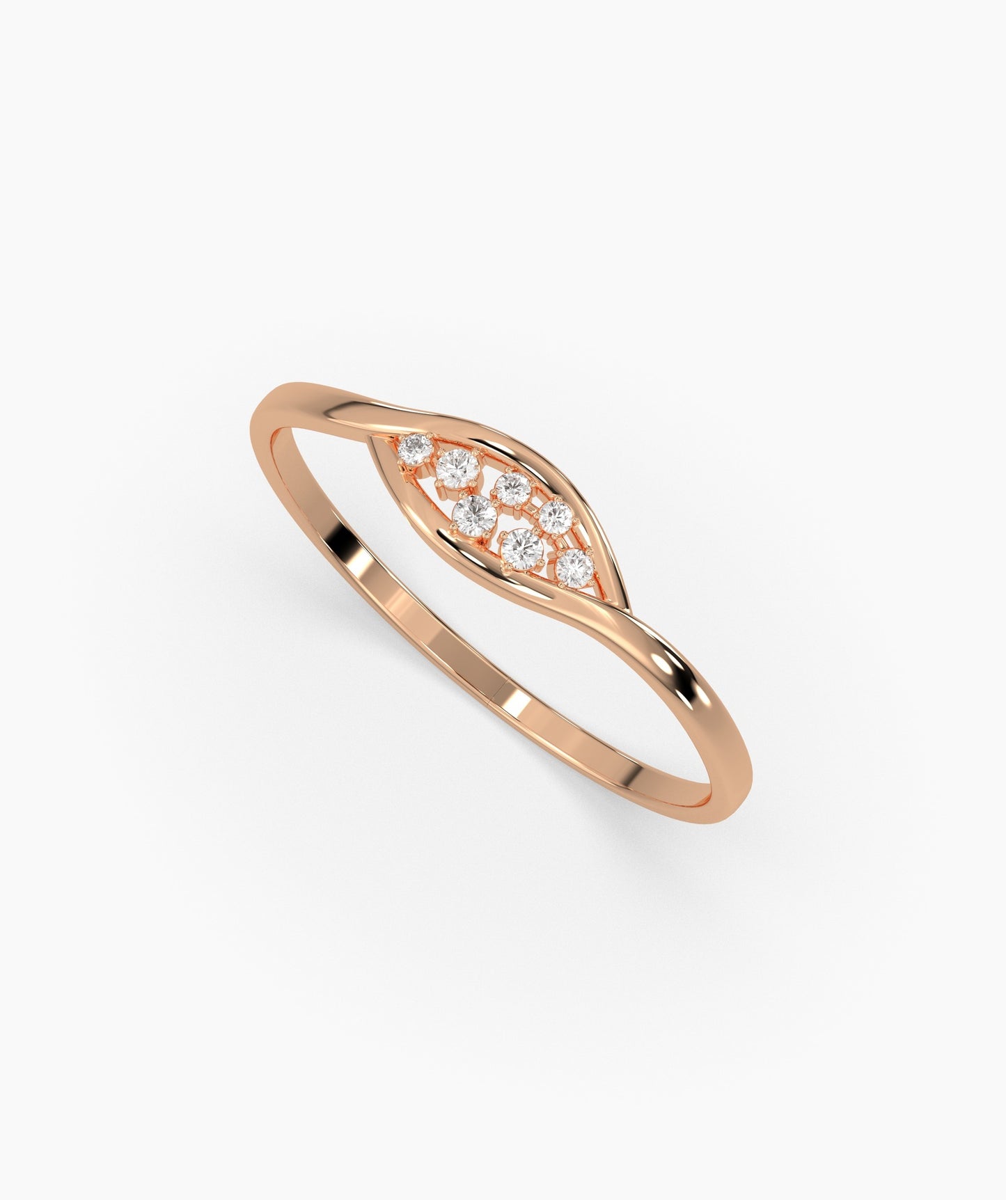 14K Gold Diamond Cluster Ring