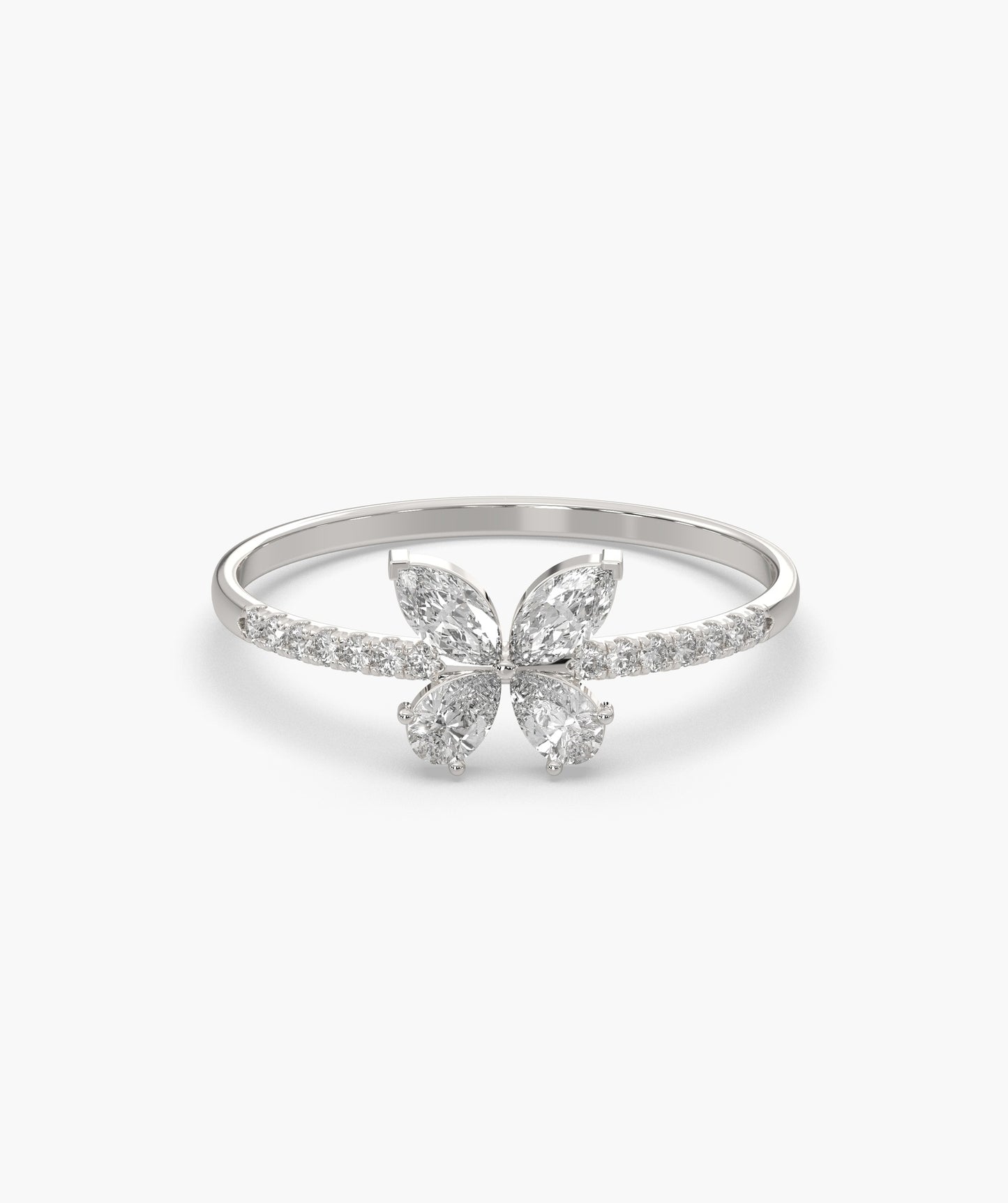 Butterfly Diamond Accent Ring