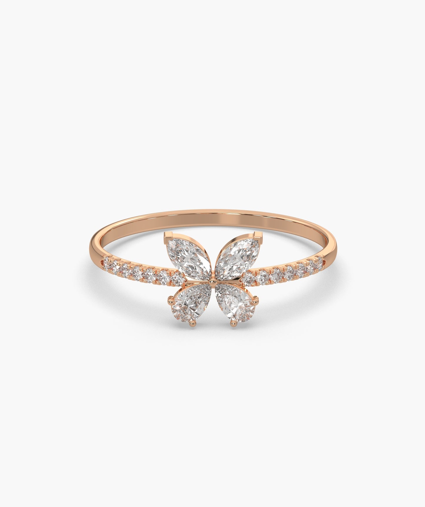 Butterfly Diamond Accent Ring