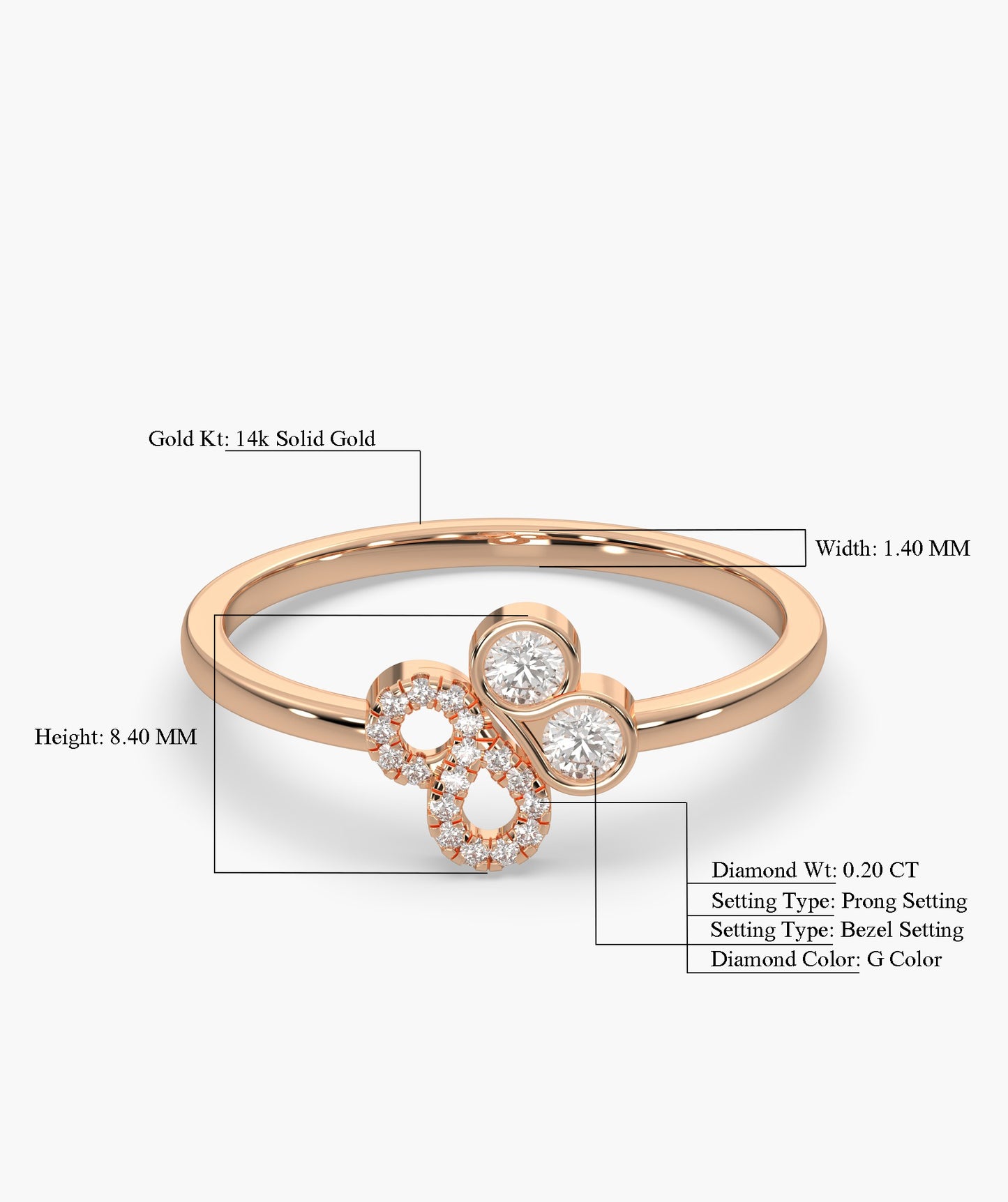 Petite Diamond Butterfly Ring