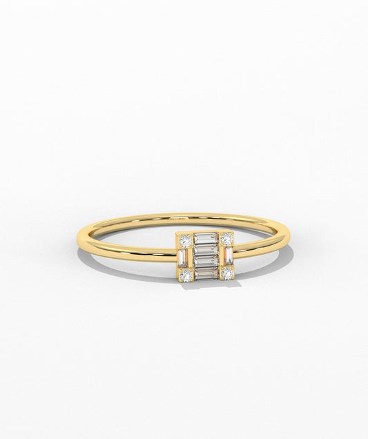 14K Gold Baguette Diamond Ring