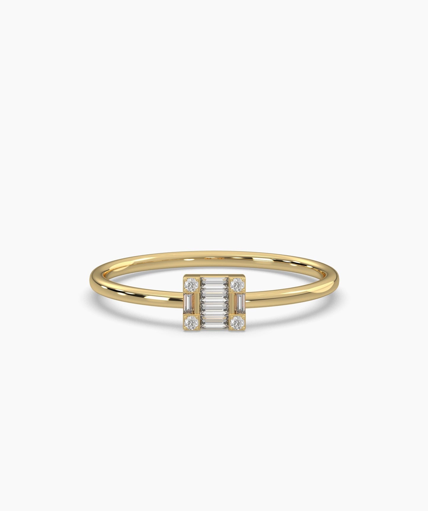 14K Gold Baguette Diamond Ring