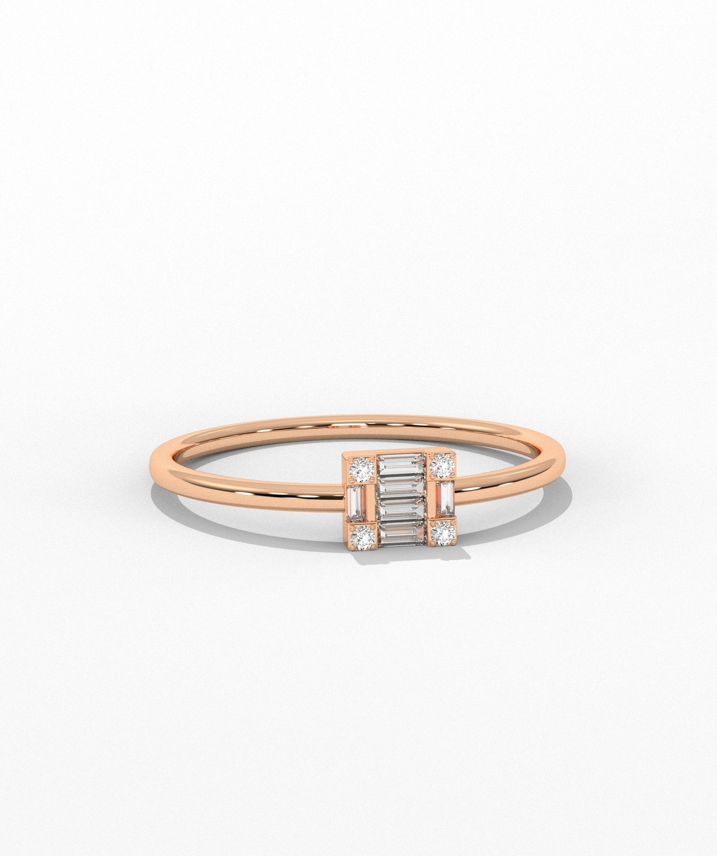 14K Gold Baguette Diamond Ring