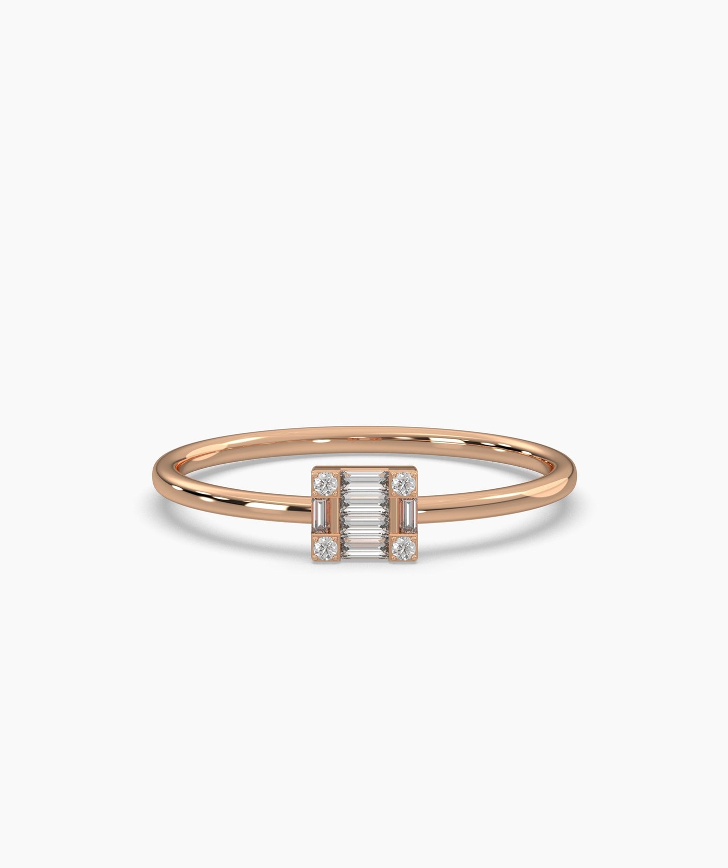 14K Gold Baguette Diamond Ring