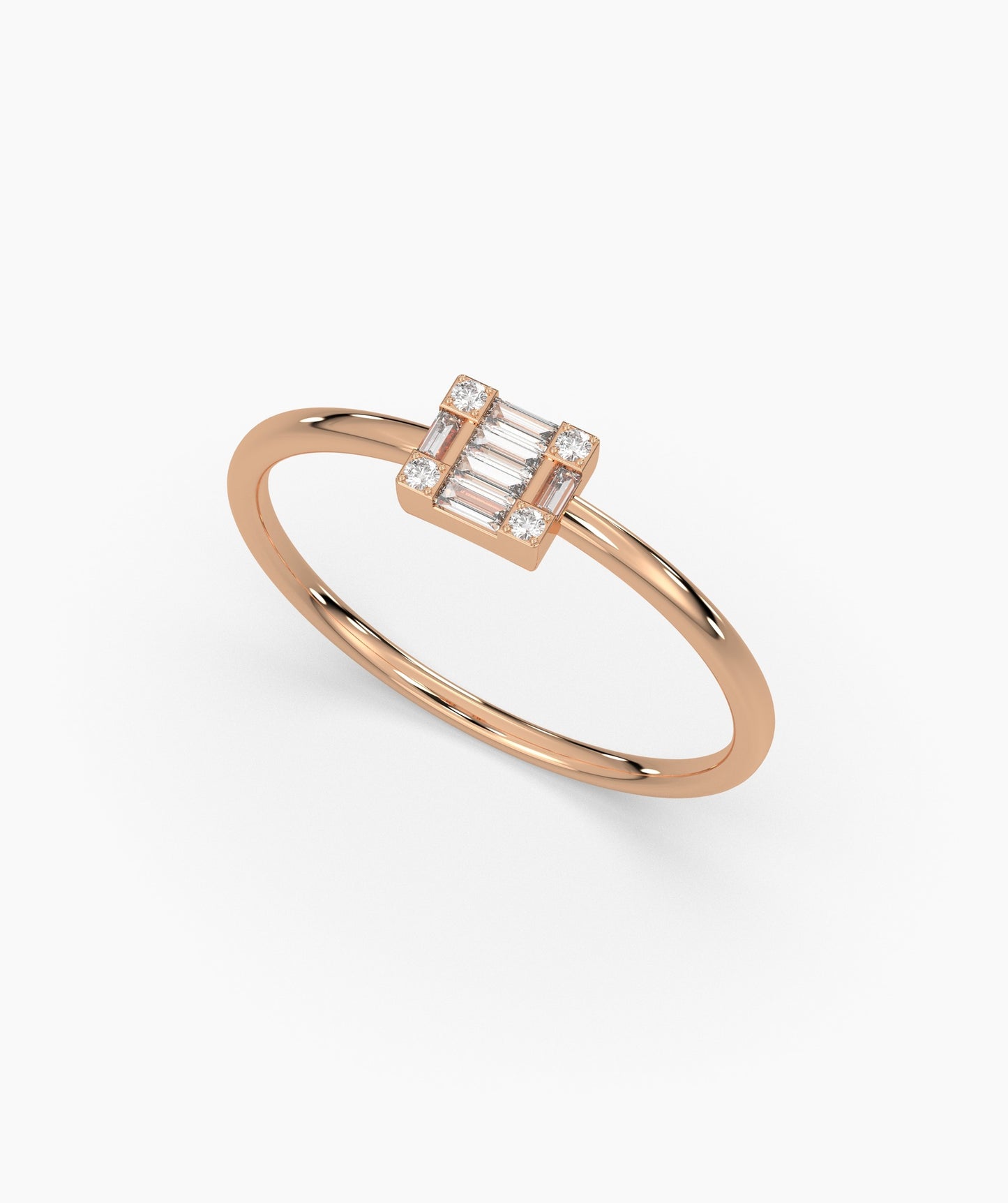 14K Gold Baguette Diamond Ring
