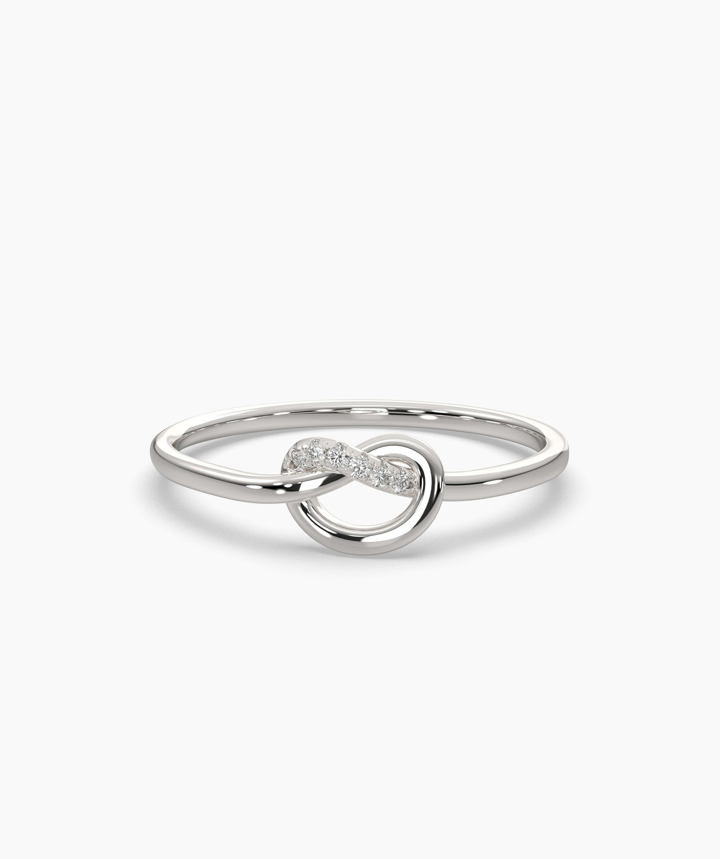 14K Gold Knot Diamond Ring