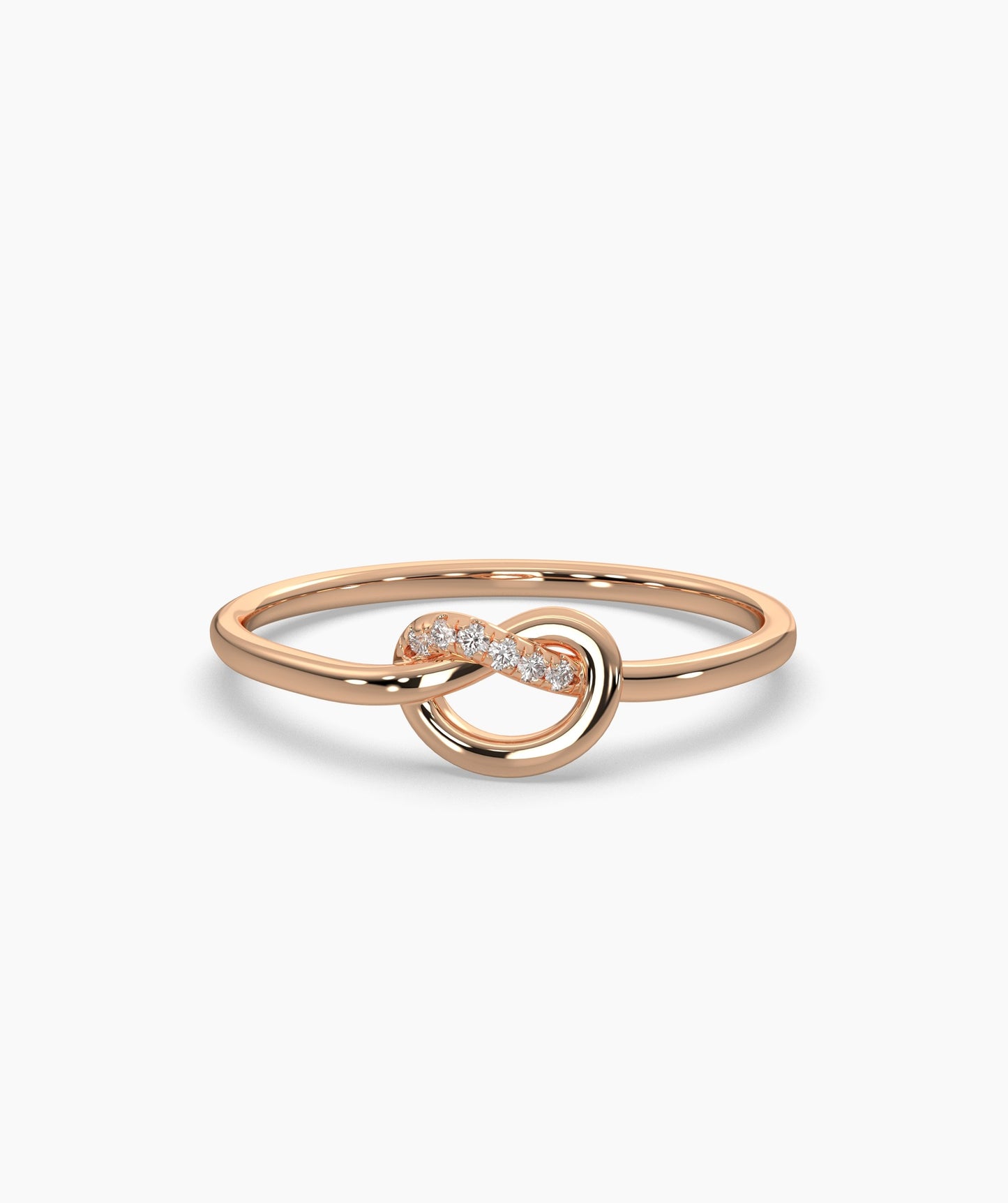 14K Gold Knot Diamond Ring
