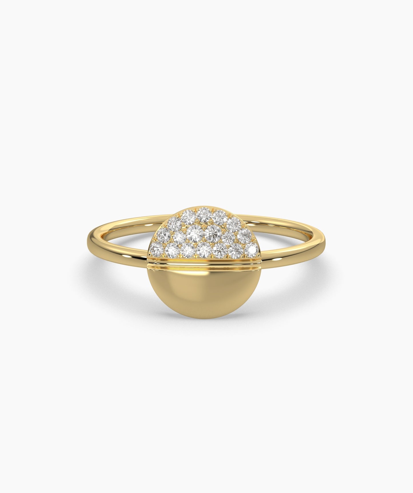 14K Gold Diamond Pavé Ring