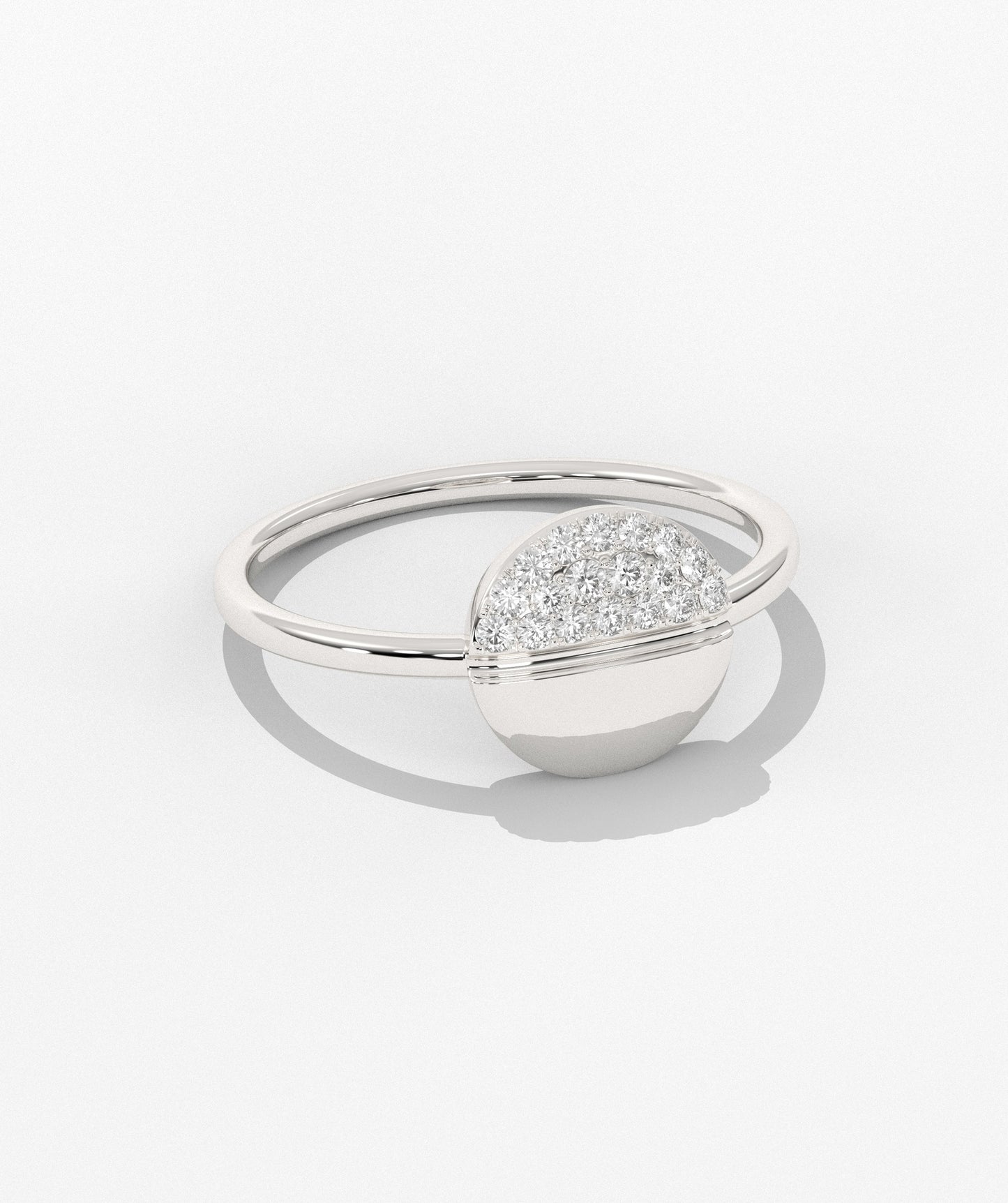 14K Gold Diamond Pavé Ring
