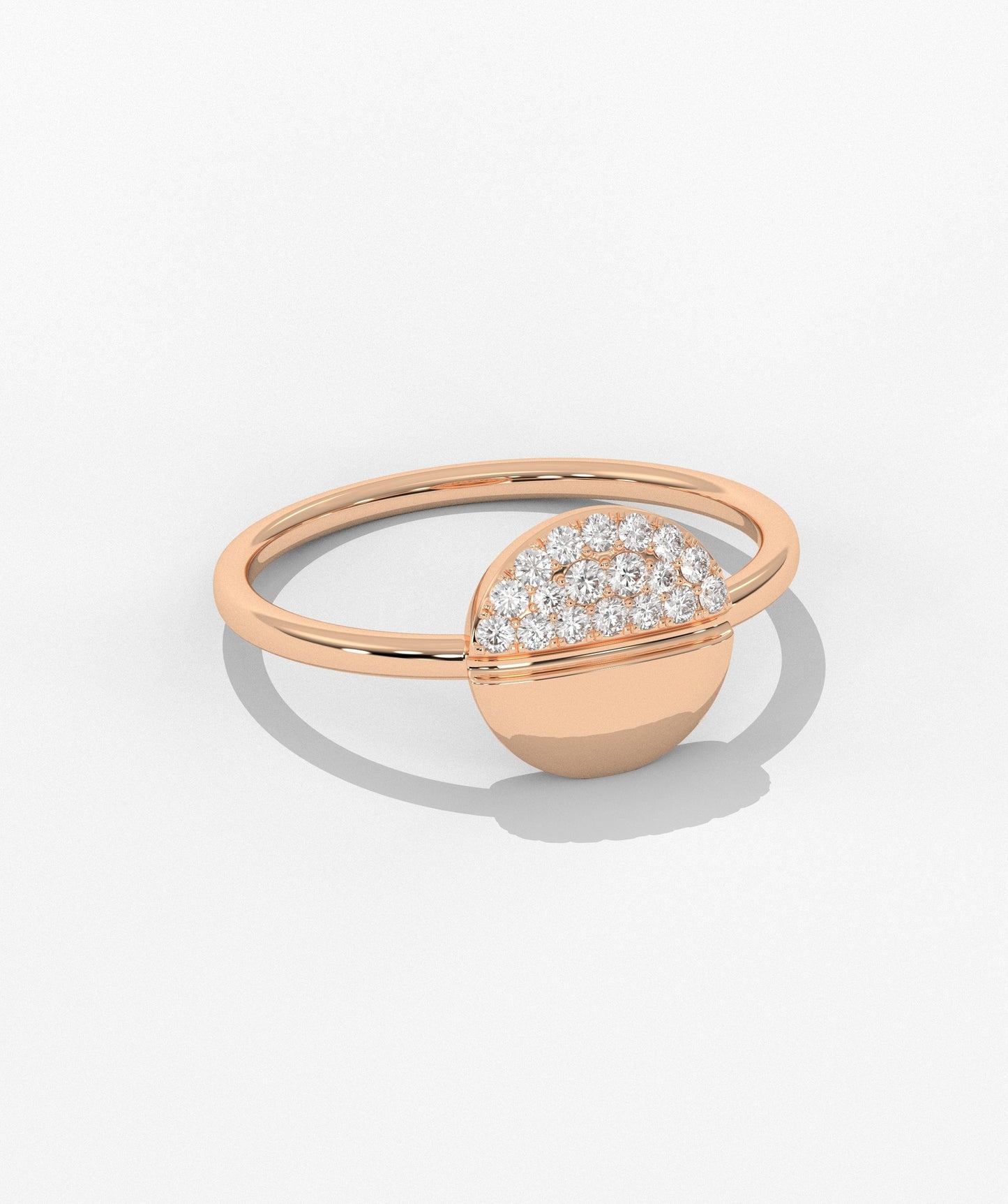 14K Gold Diamond Pavé Ring