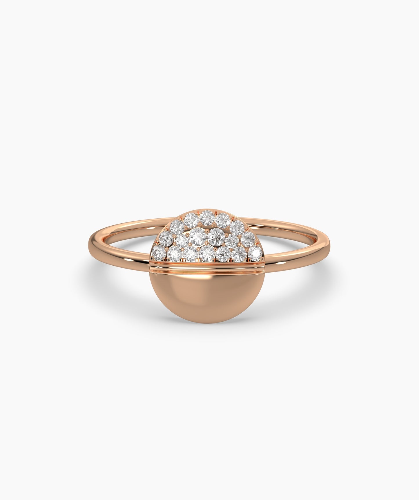 14K Gold Diamond Pavé Ring