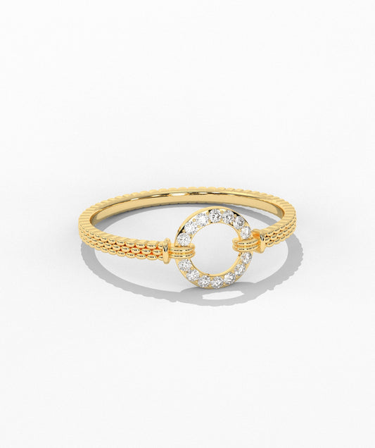 14K Gold Circle Ring