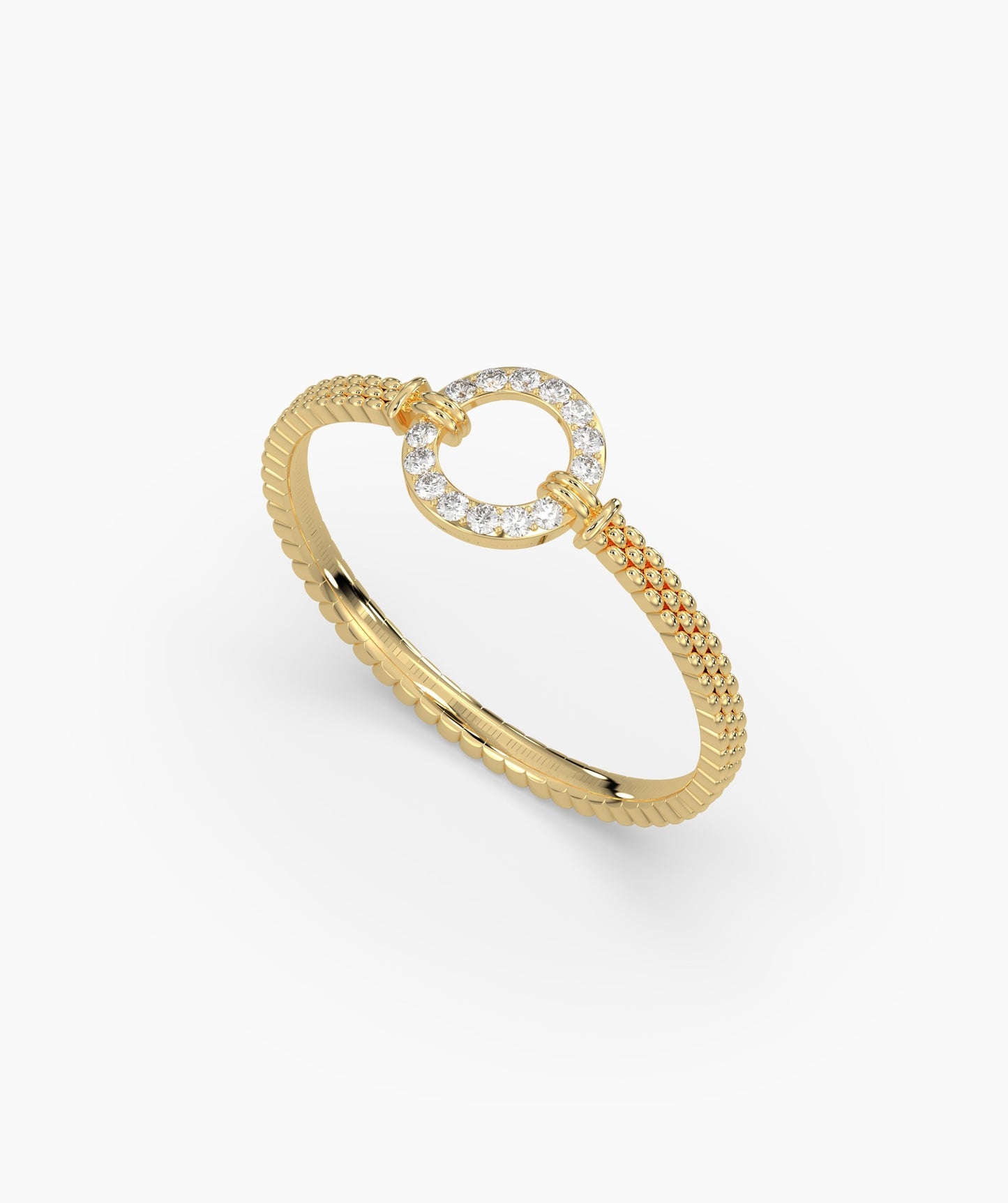 14K Gold Circle Ring