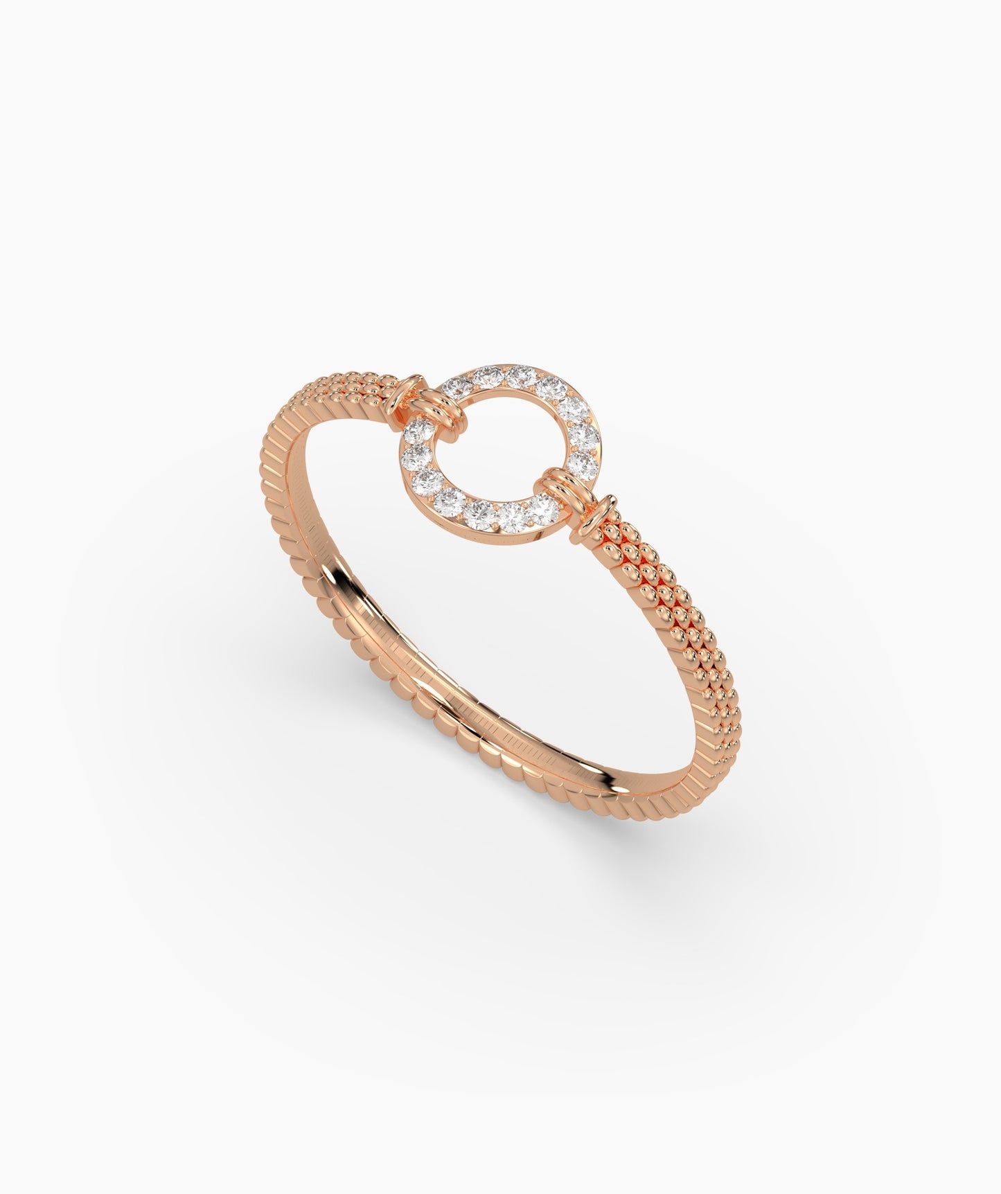 14K Gold Circle Ring