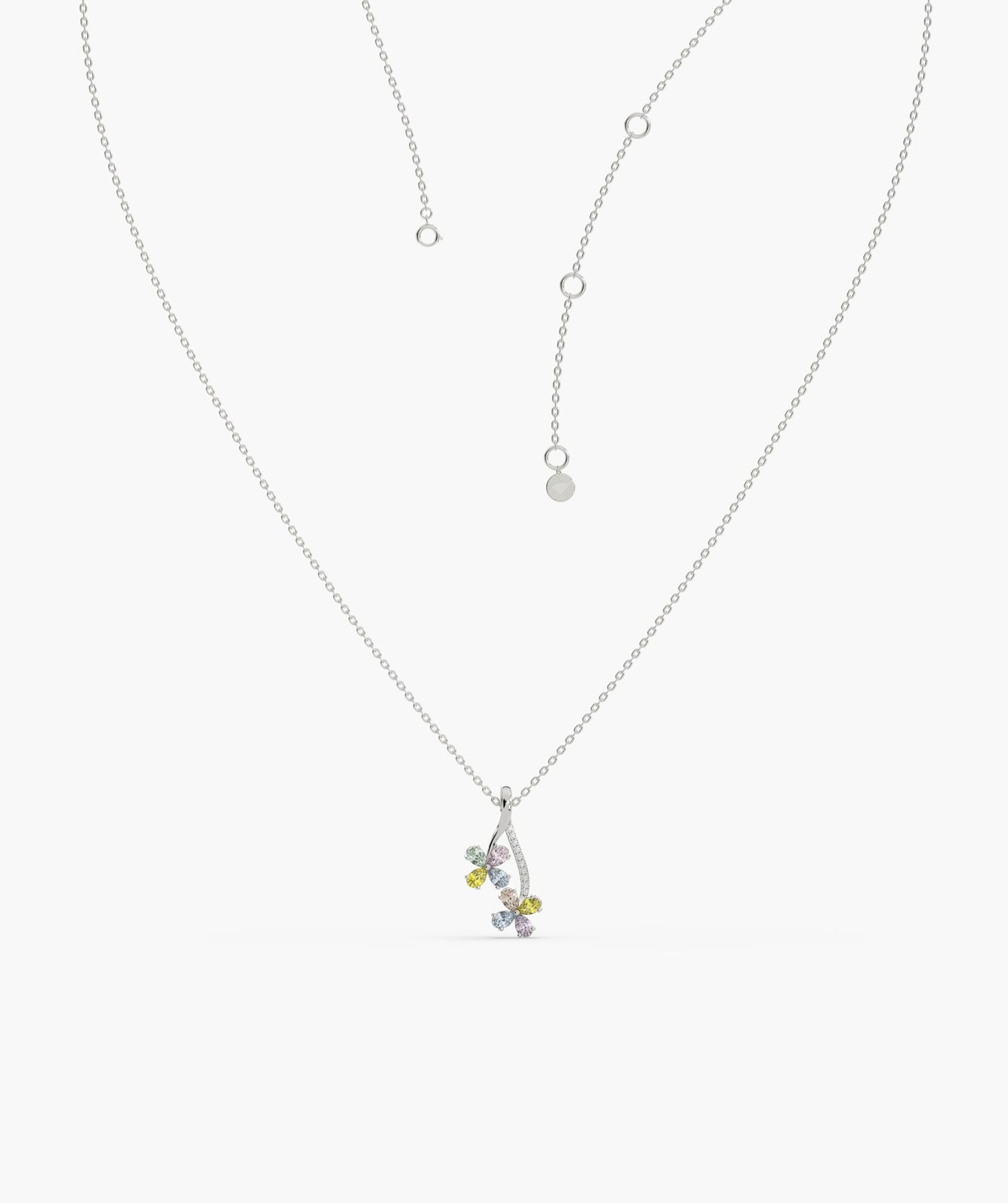 Rainbow Bloom 14K Gold Necklace