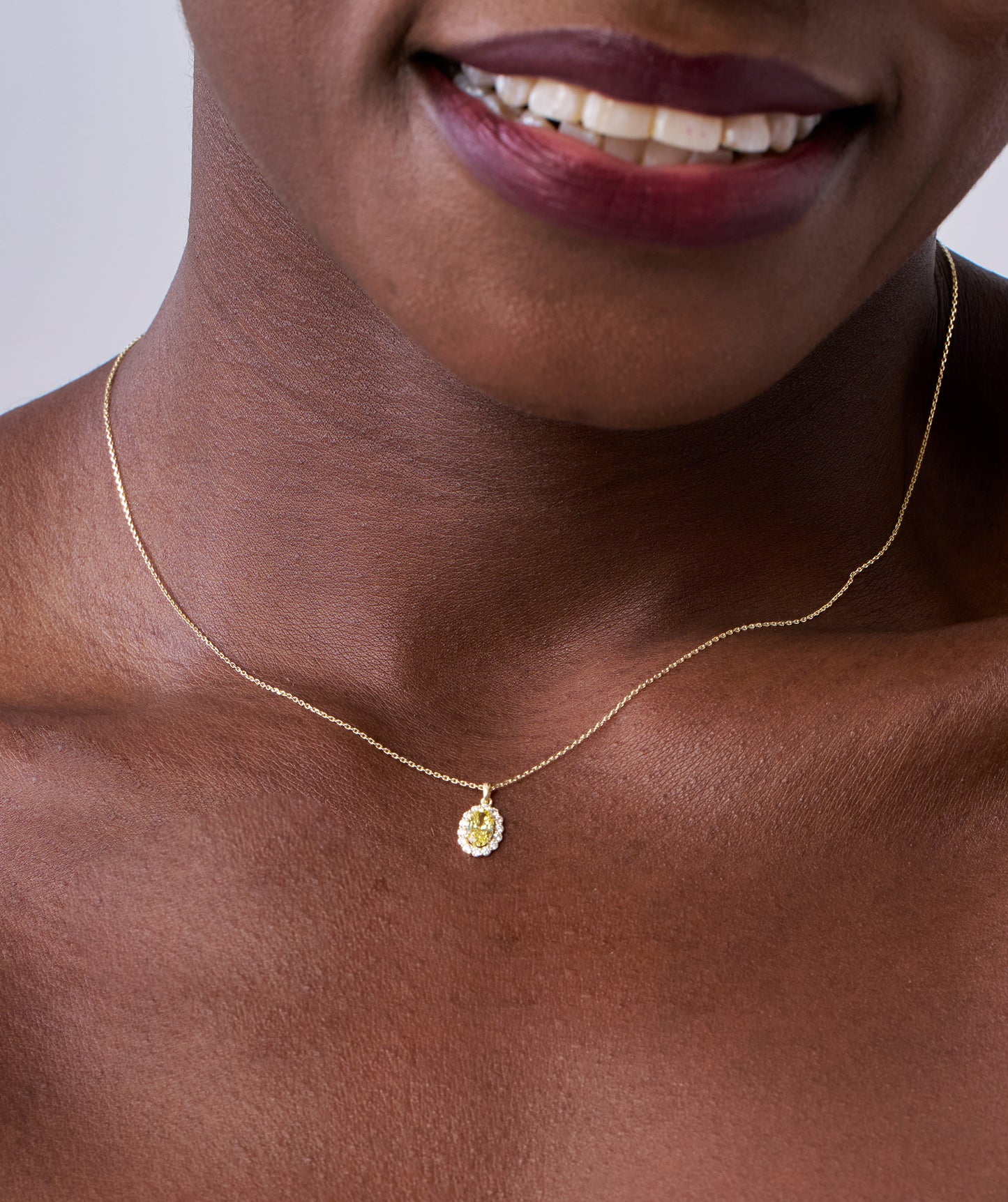 Sunshine Sparkle Oval Pendant