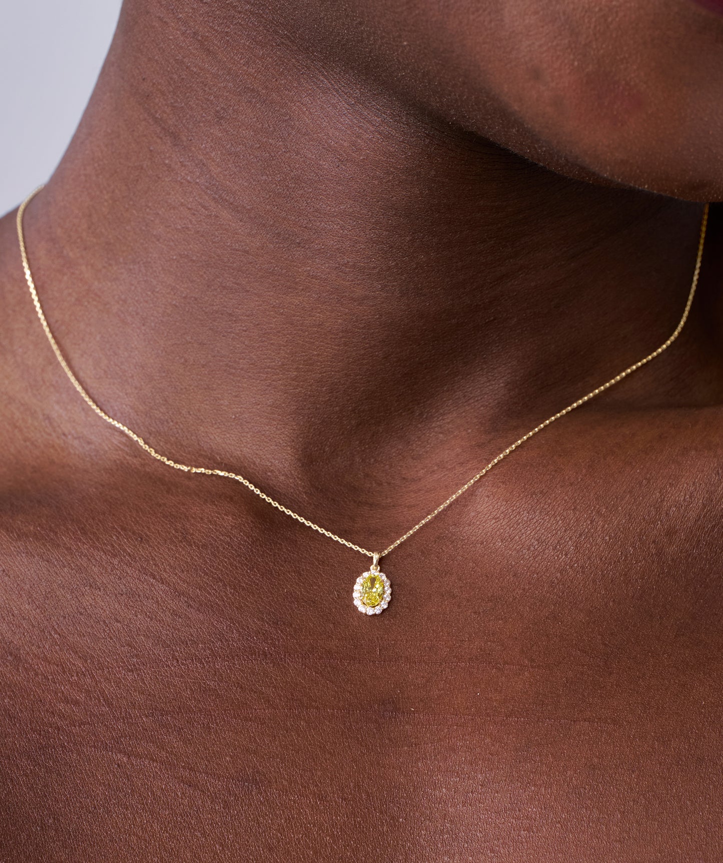 Sunshine Sparkle Oval Pendant