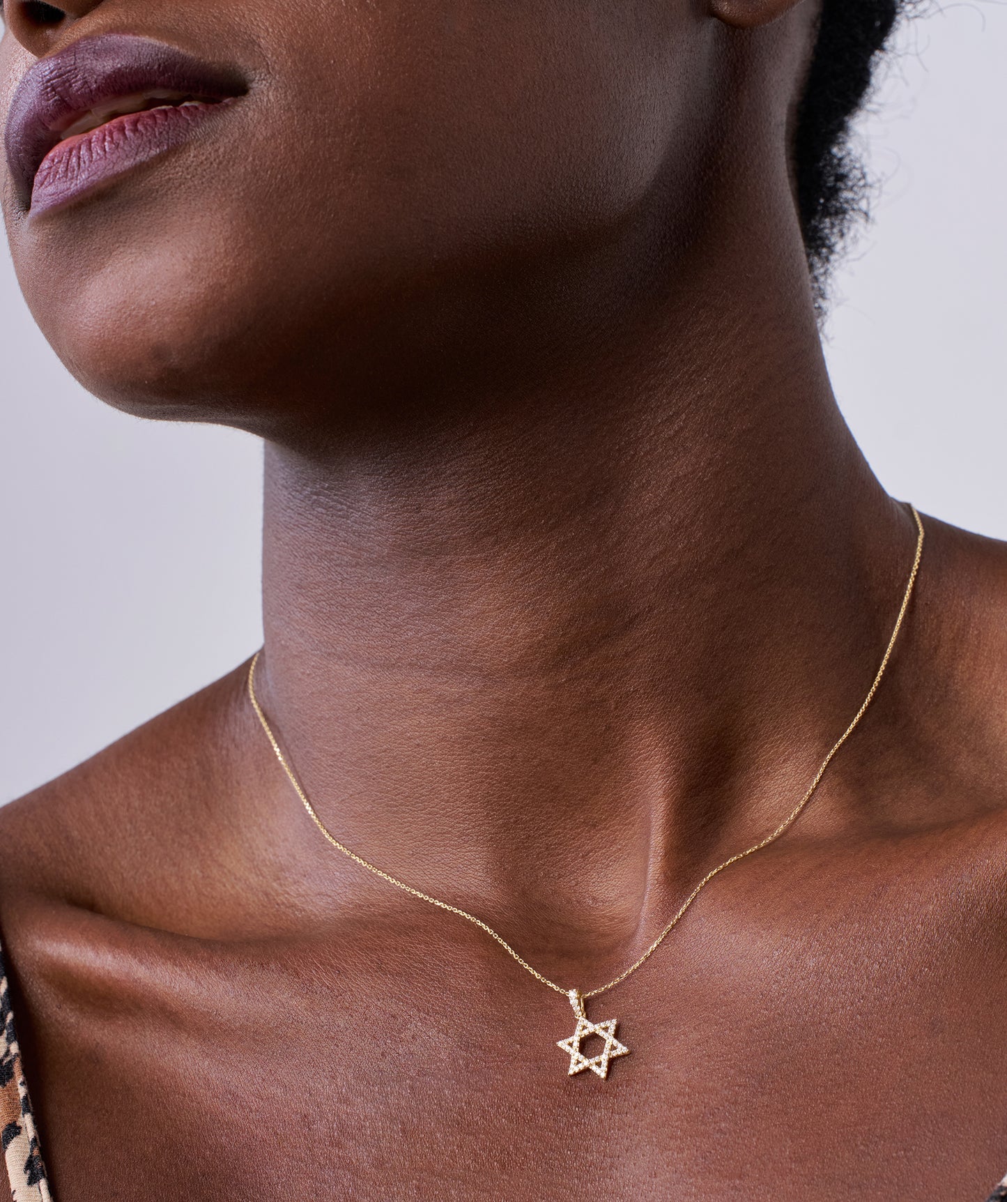 14K Gold Star of David Pendant