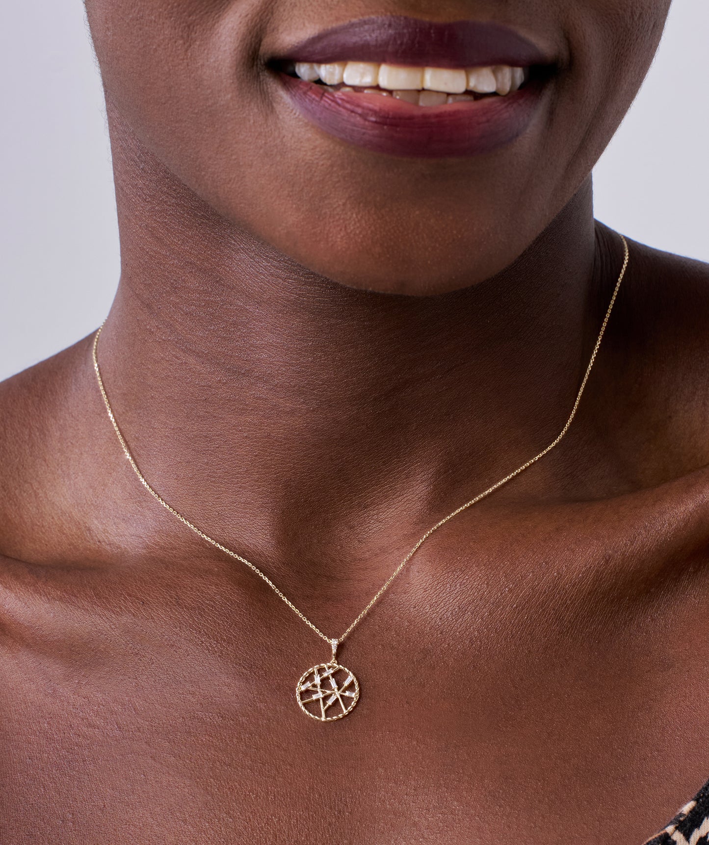 Geometric Globe Pendant Necklace