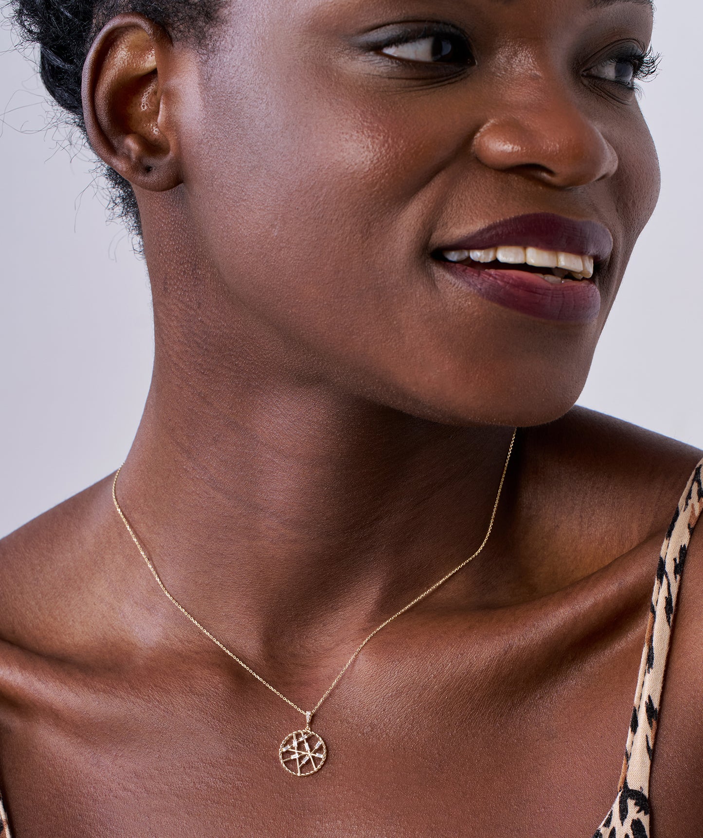 Geometric Globe Pendant Necklace