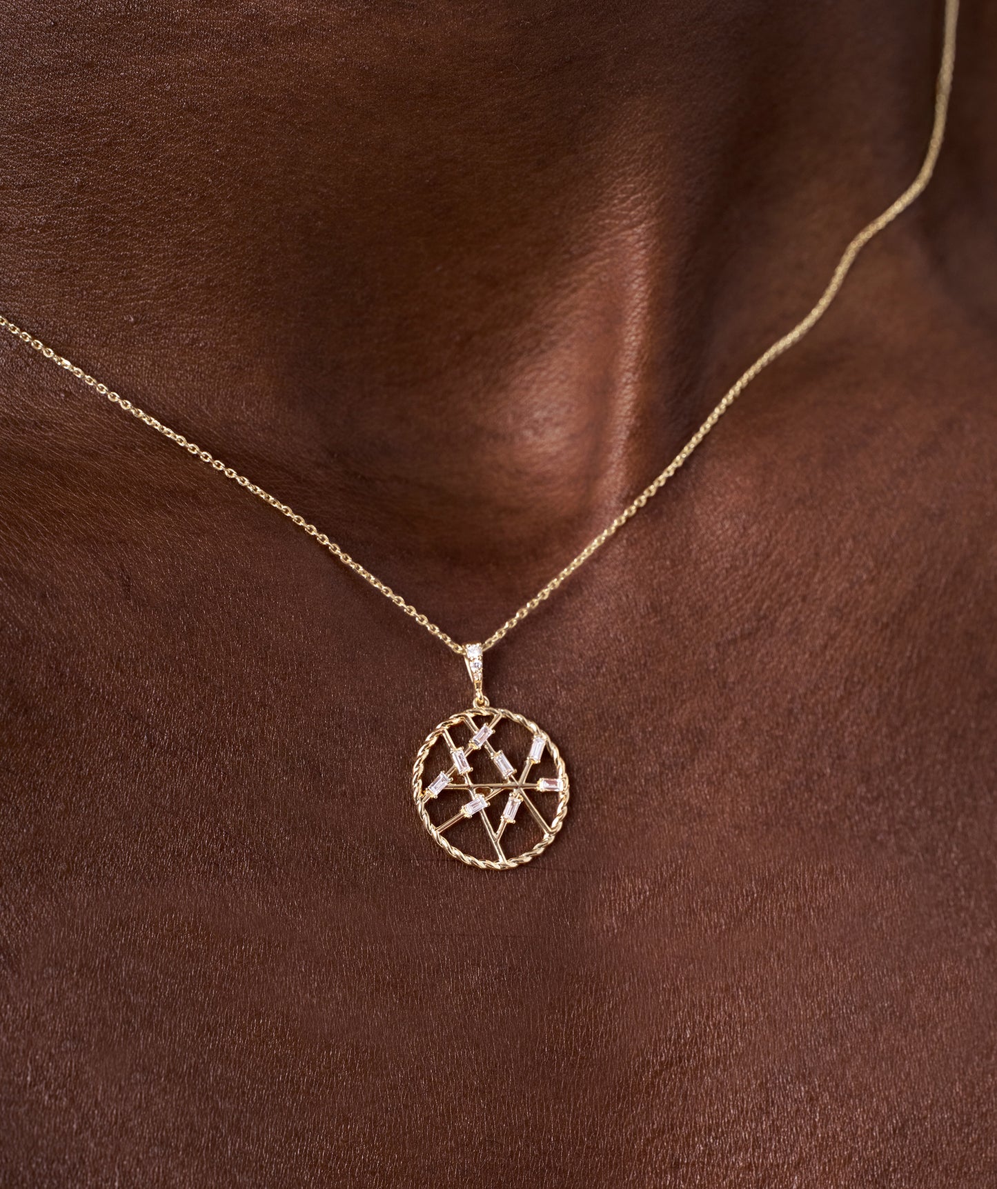 Geometric Globe Pendant Necklace