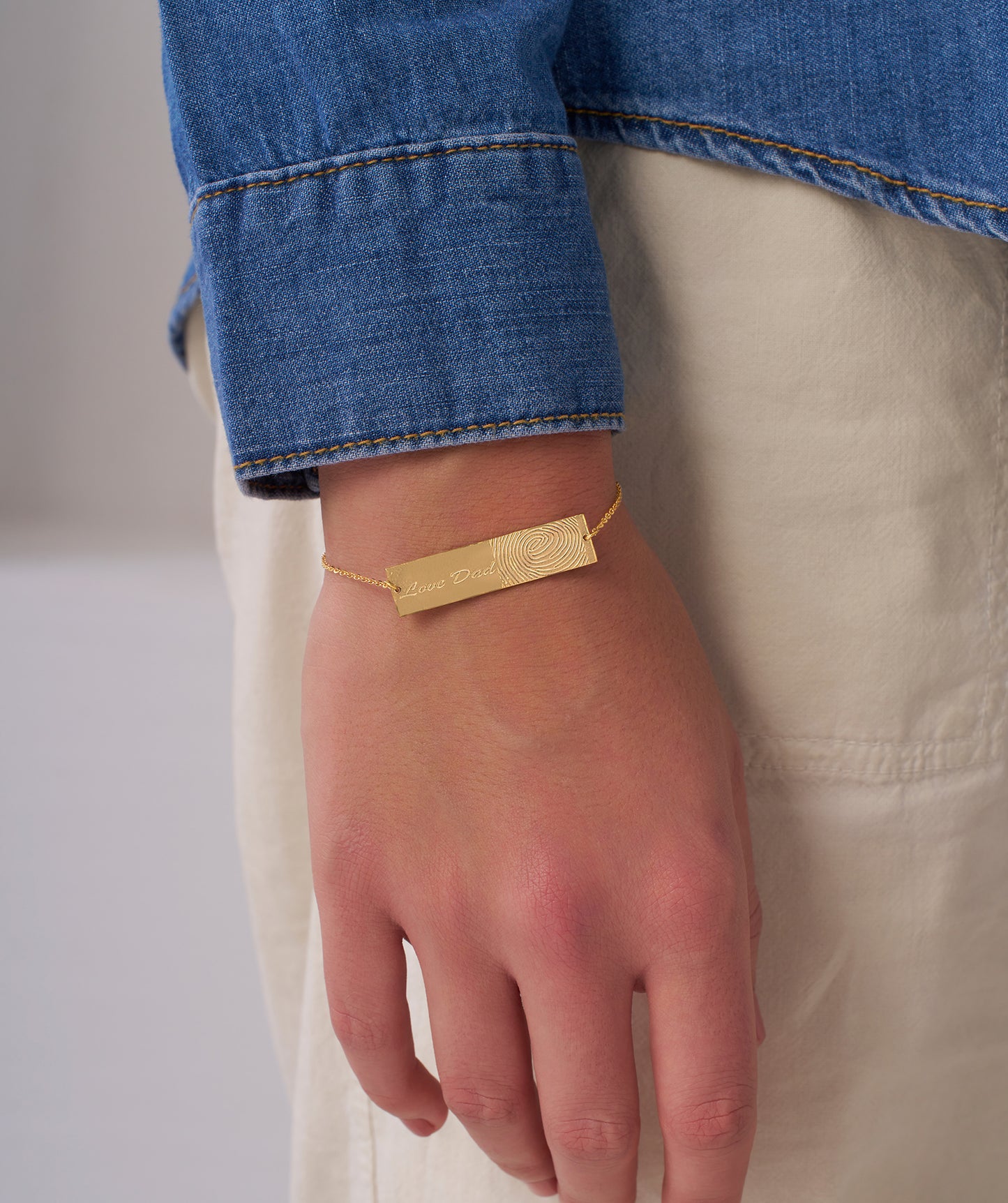 Custom Fingerprint Engraved Bracelet