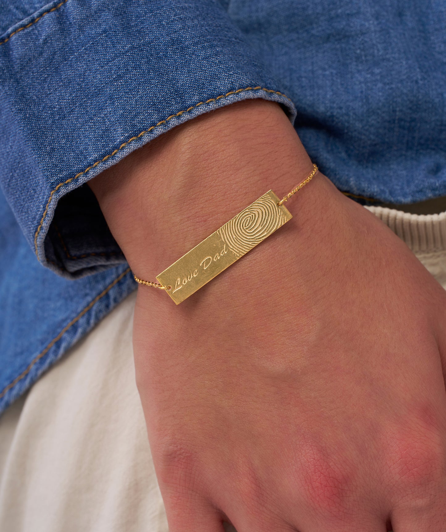 Custom Fingerprint Engraved Bracelet