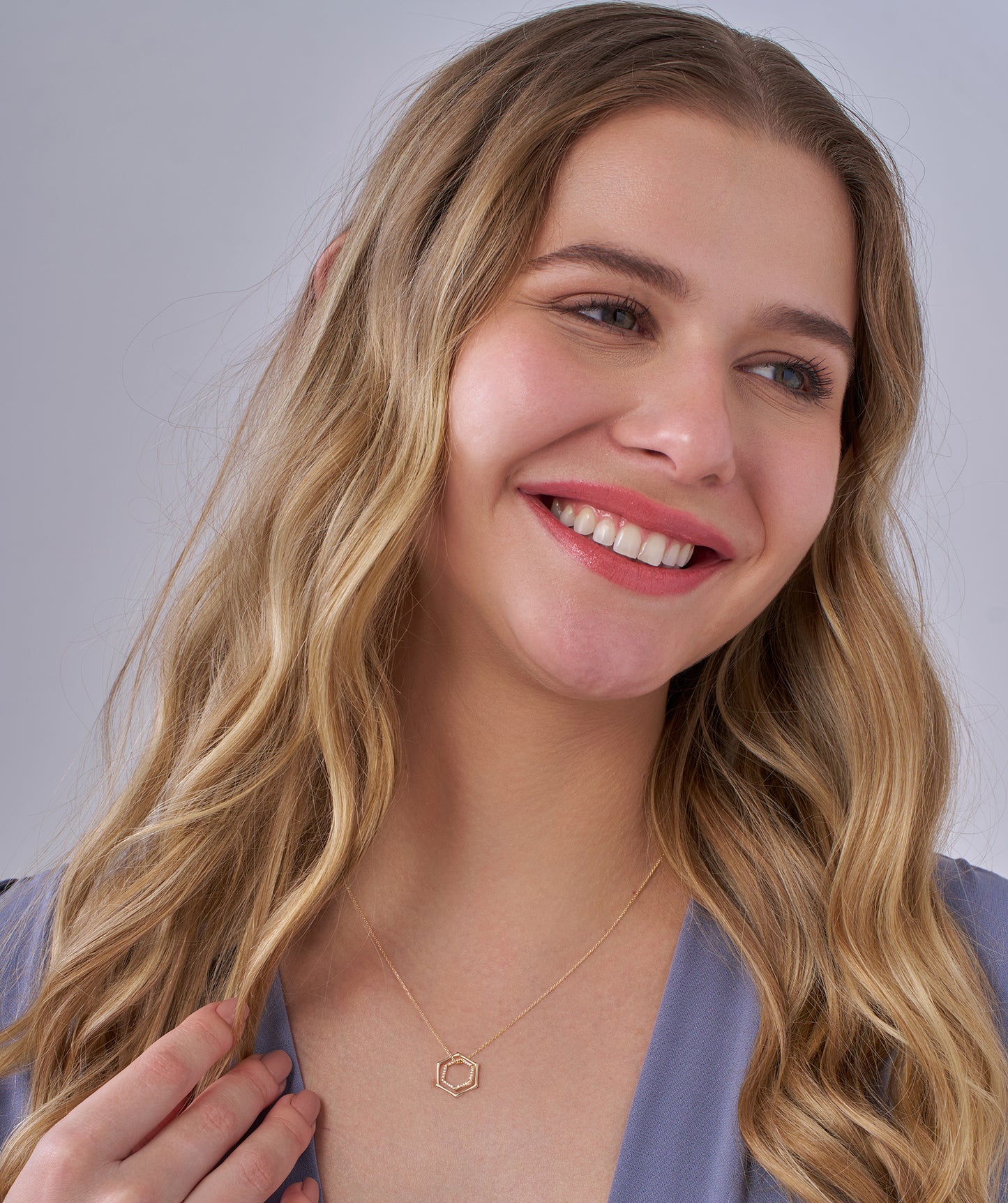 14K Gold Geometric Glint Necklace