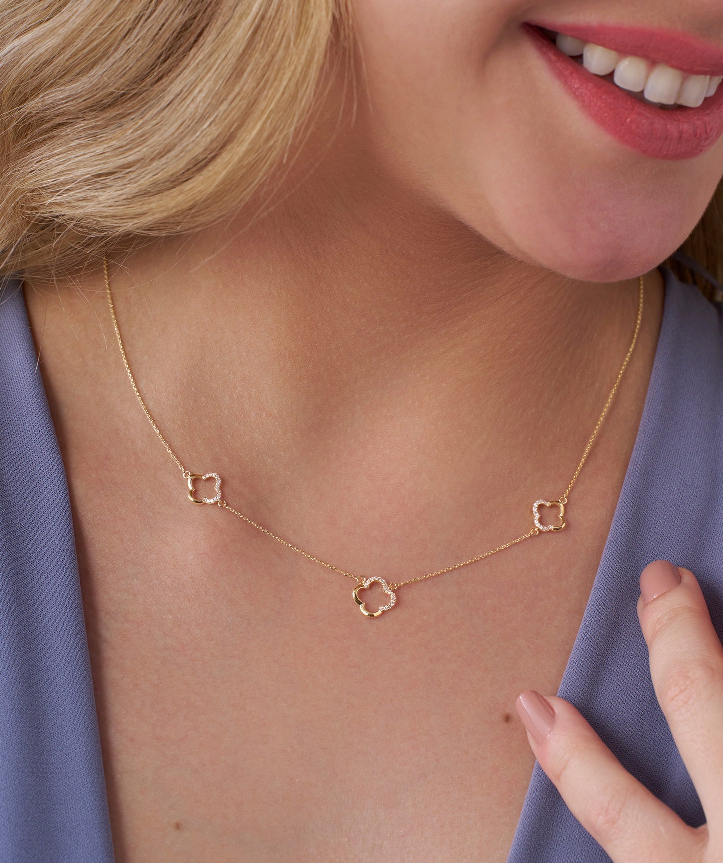 Lucky Clover 14K Gold Necklace