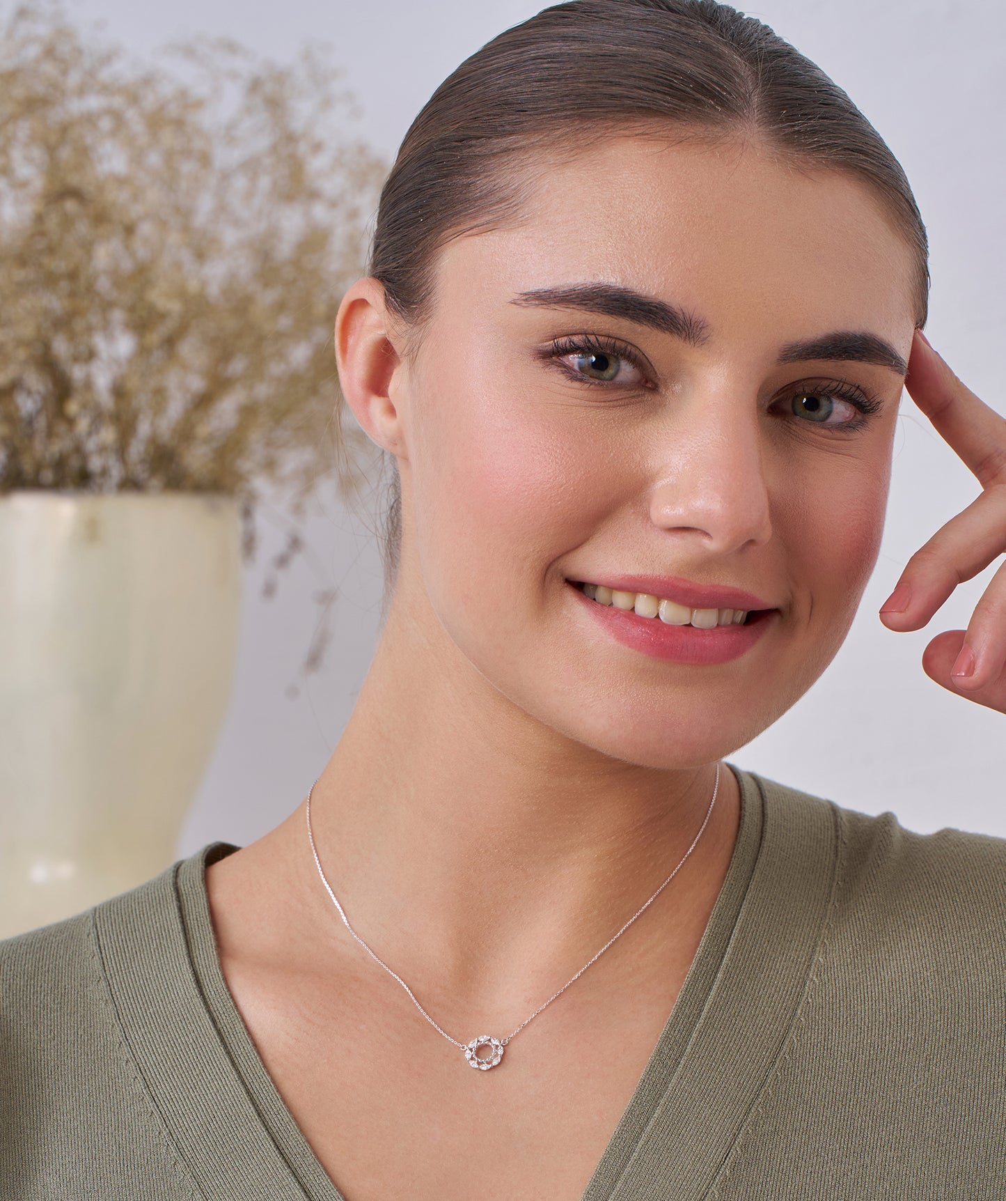 Radiant Halo Diamond Pendant Necklace