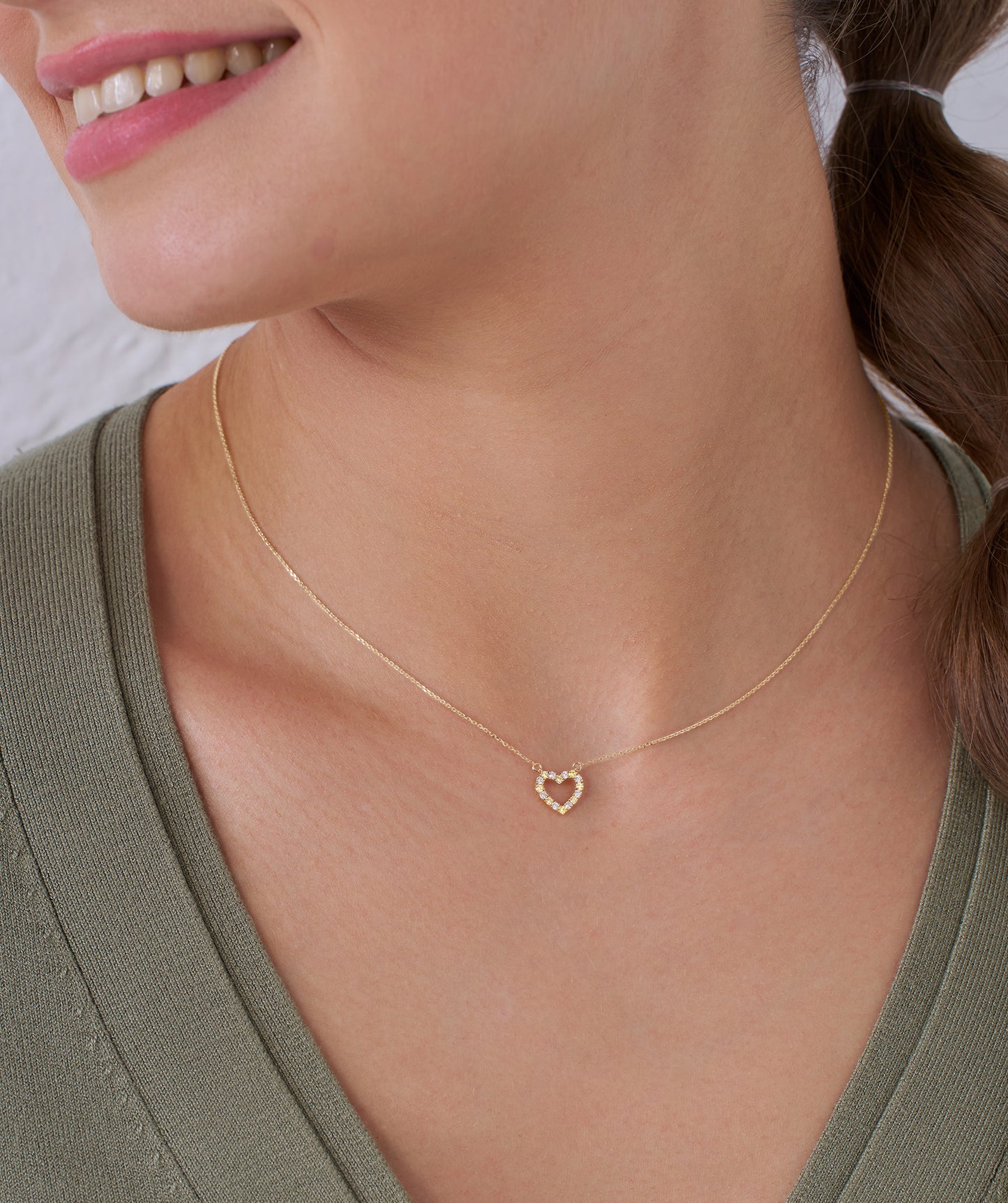 Sparkling Affection Heart Necklace