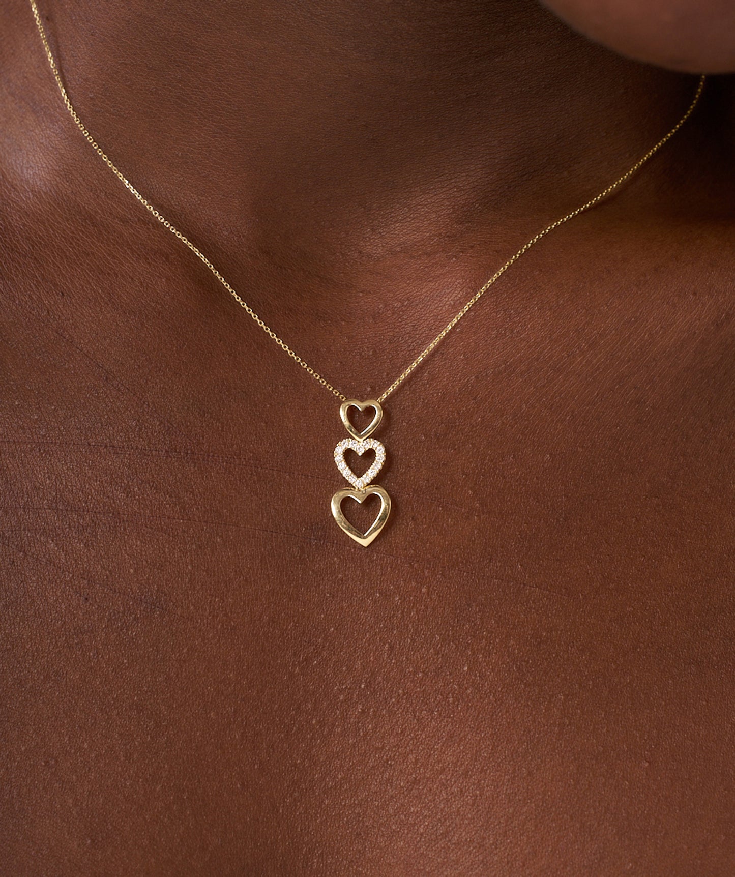 Triple Delight Heart Pendant