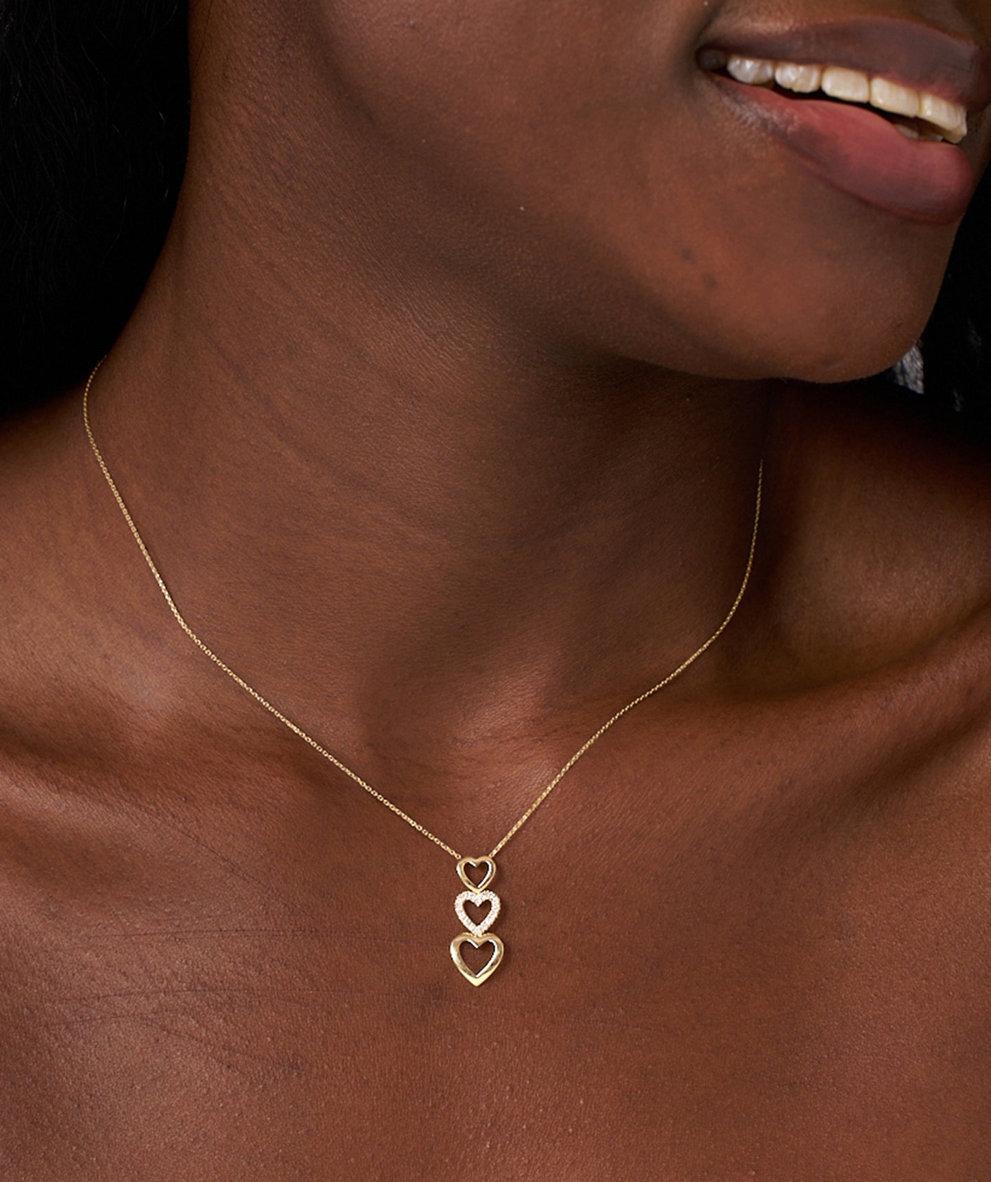 Triple Delight Heart Pendant