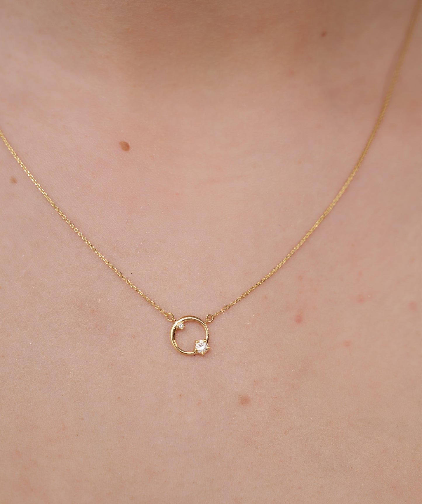 Modern Open Circle Necklace