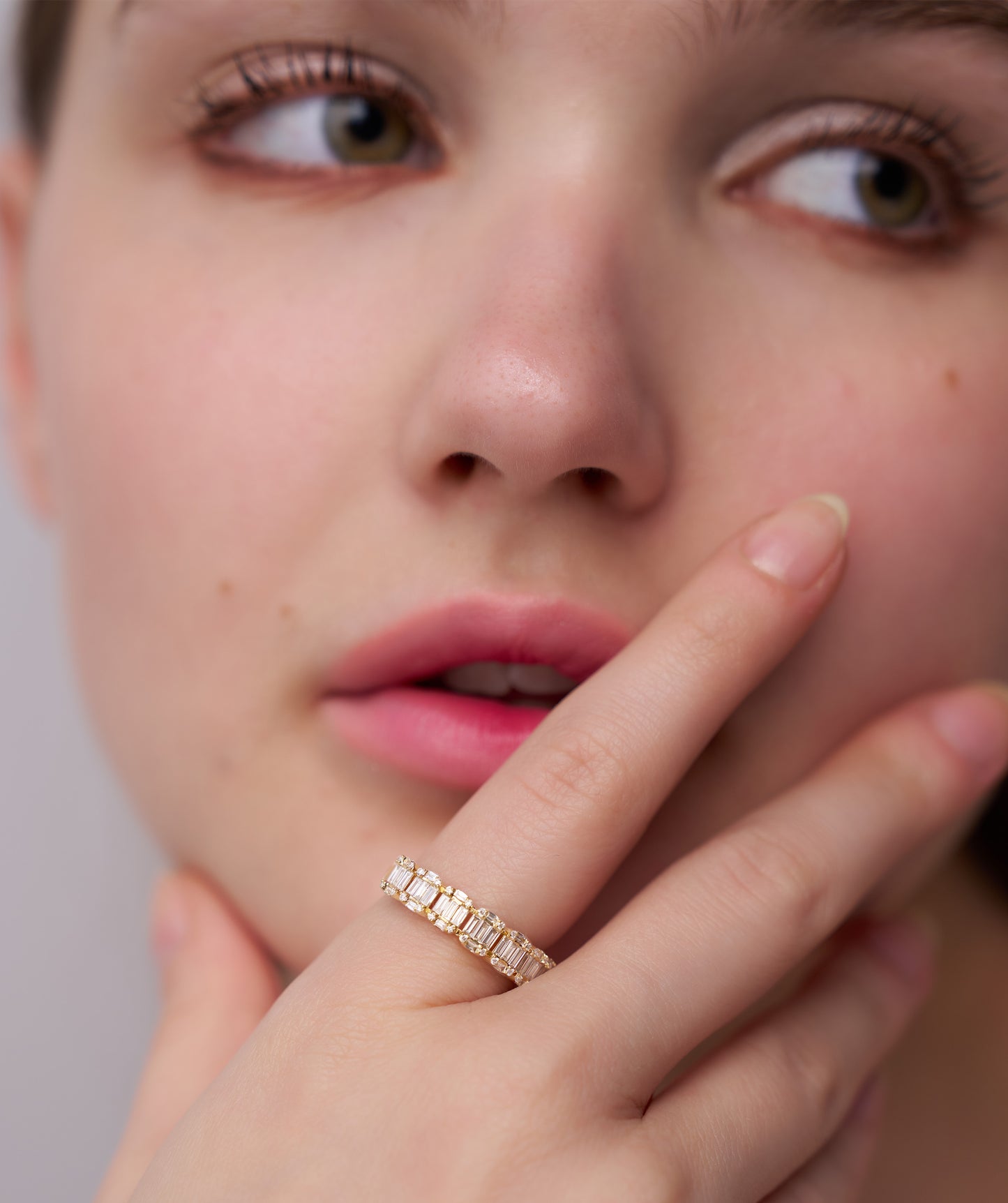 Baguette and Round Diamond Eternity Band