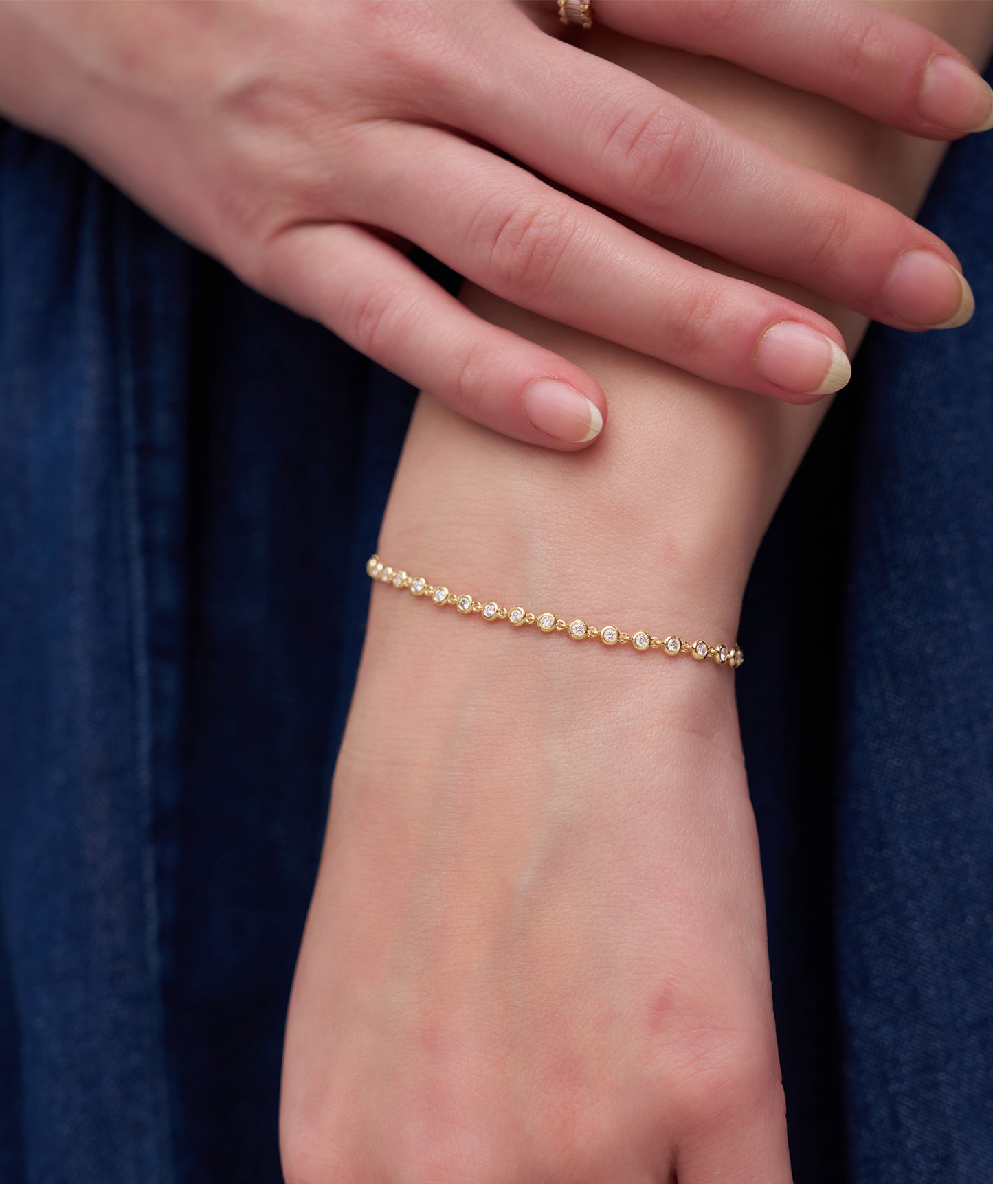 Gold Bezel Tennis Bracelet