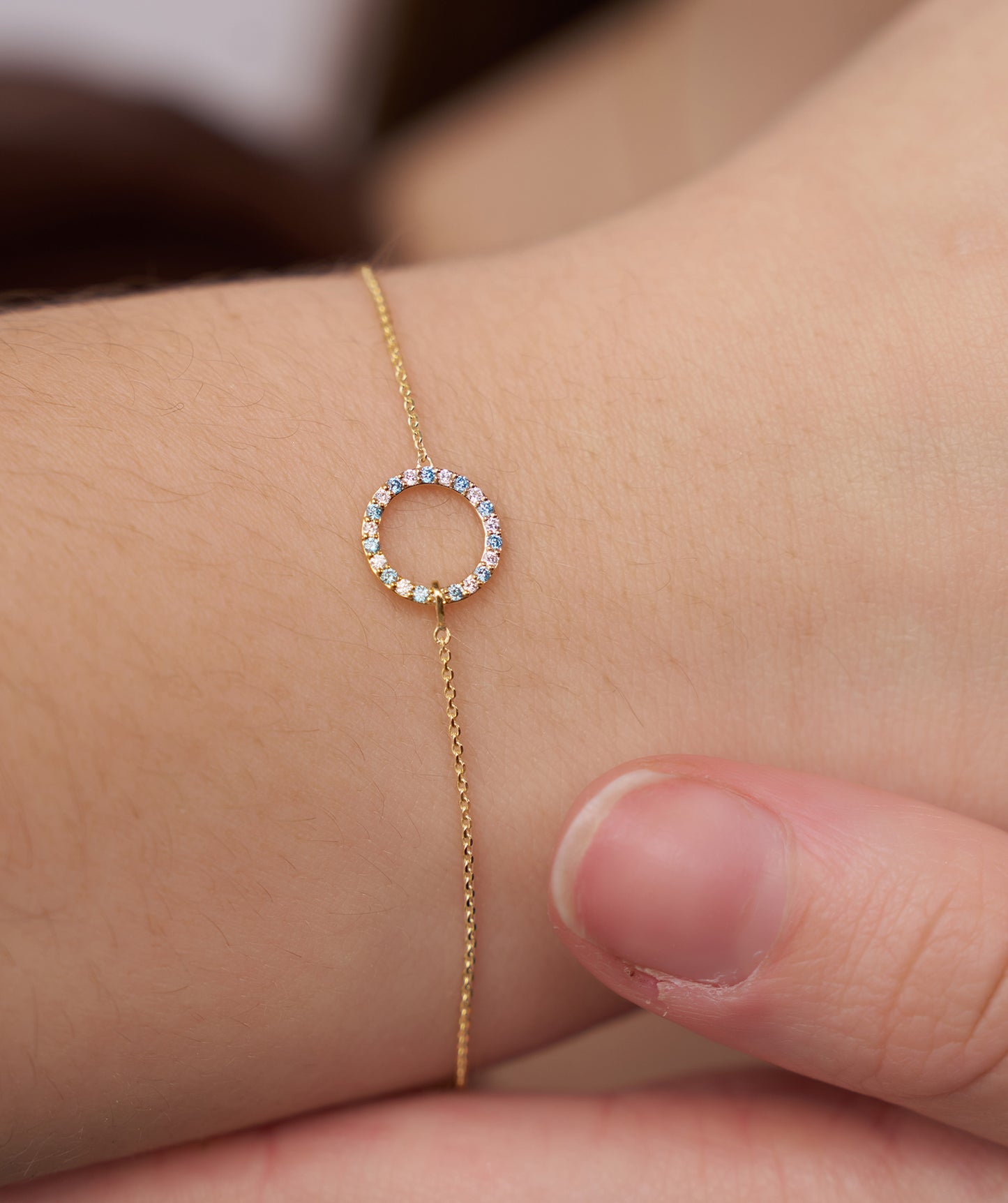 14K Gold Eternity Circle Bracelet