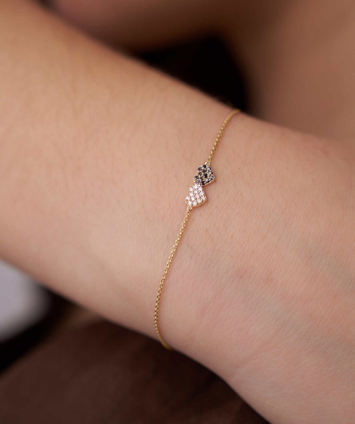 Black & White Heart Bracelet