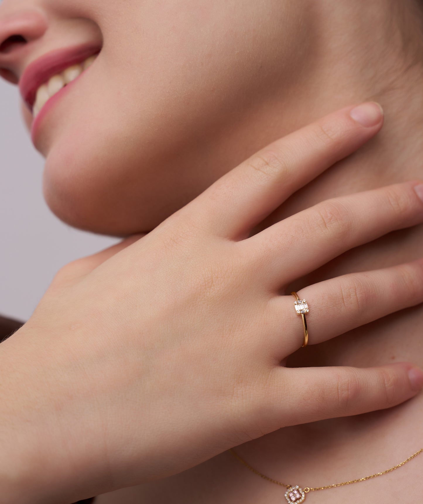 14K Gold Baguette Diamond Ring