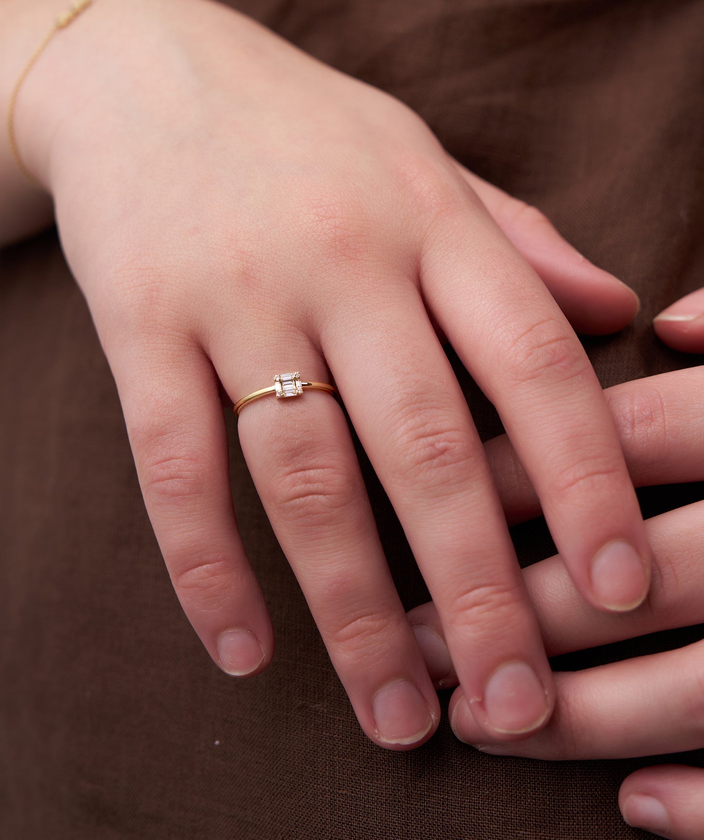 14K Gold Baguette Diamond Ring