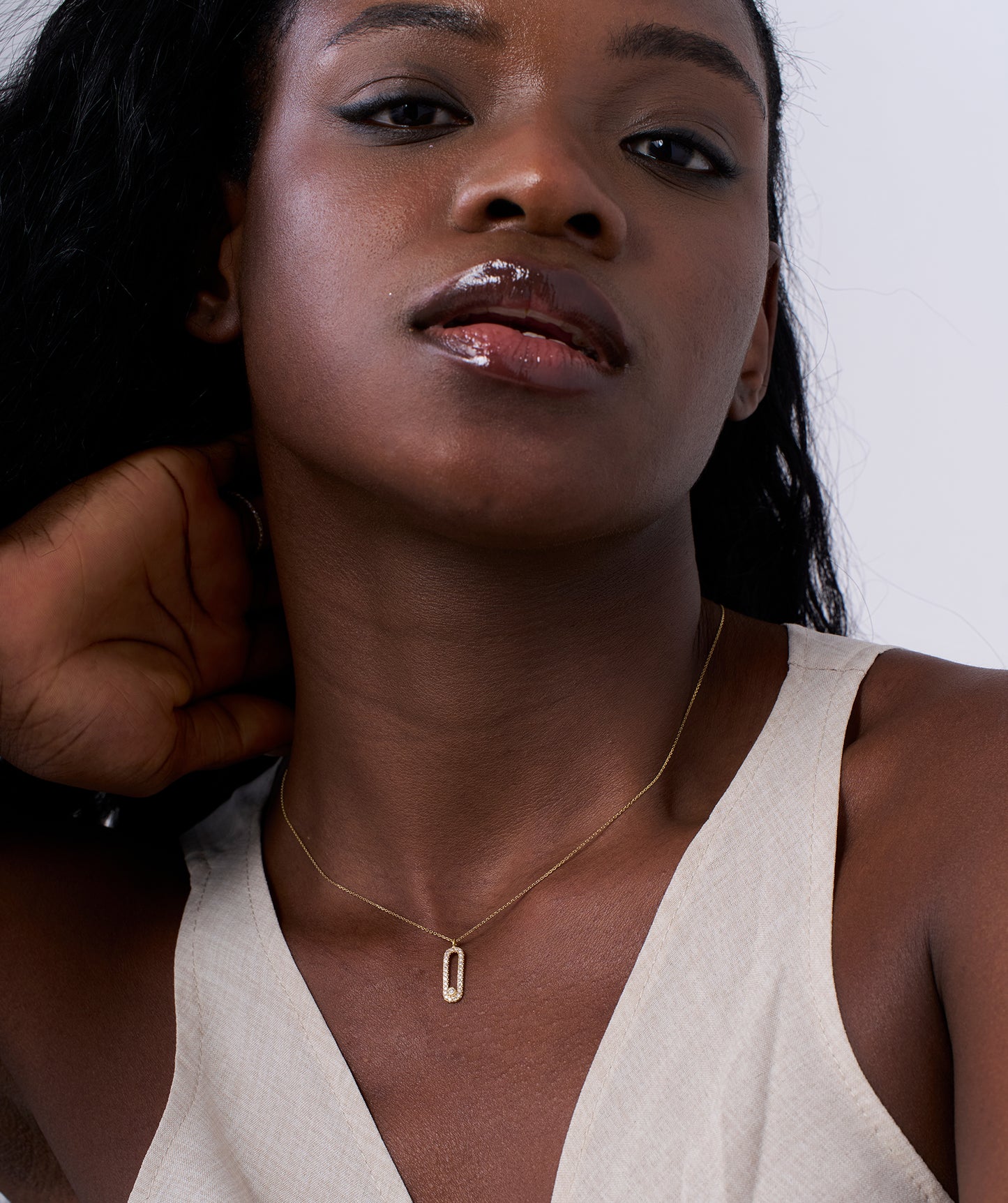 Circular Diamond Charm Pendant