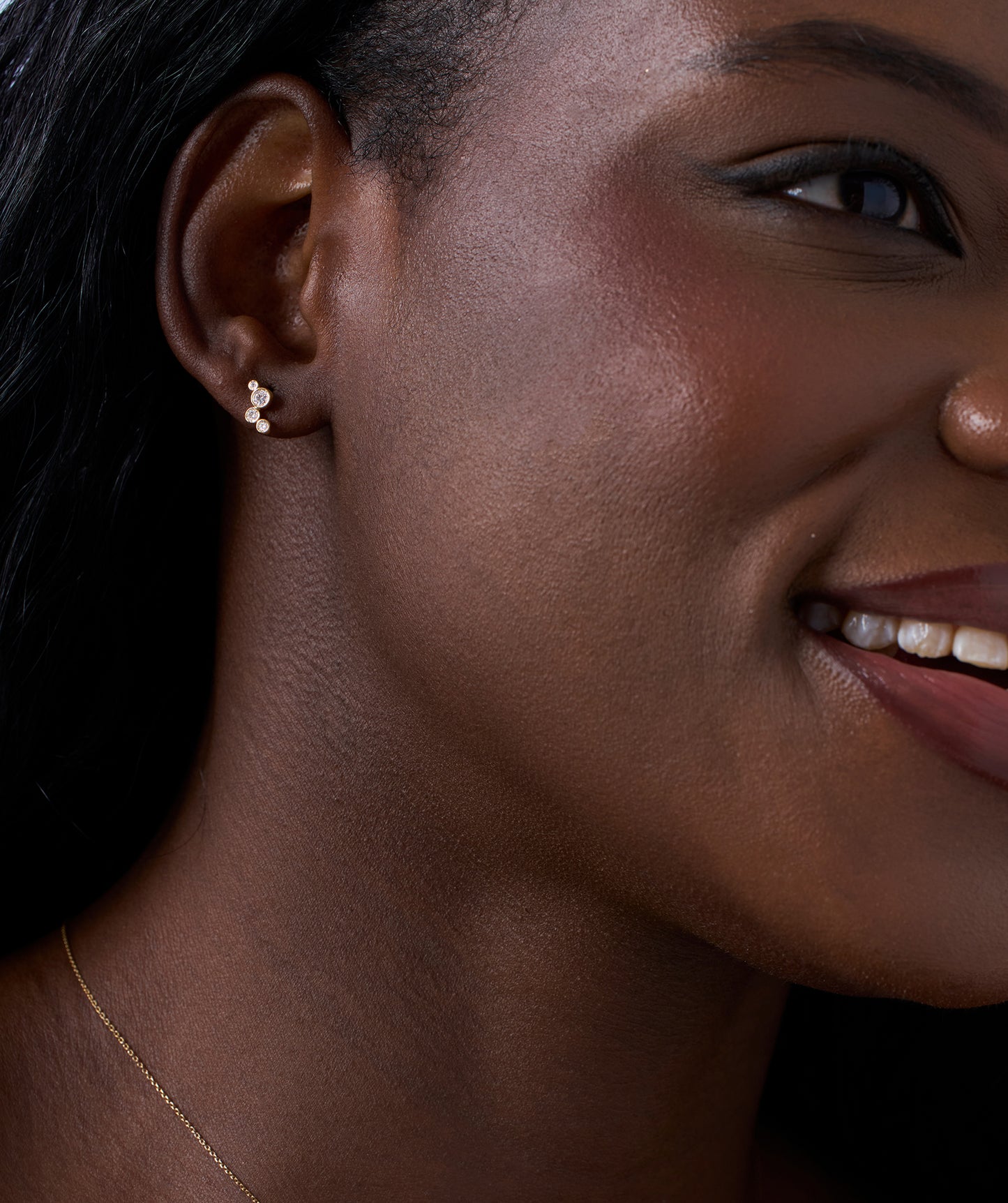 Cascading 14K Gold Diamond Earrings