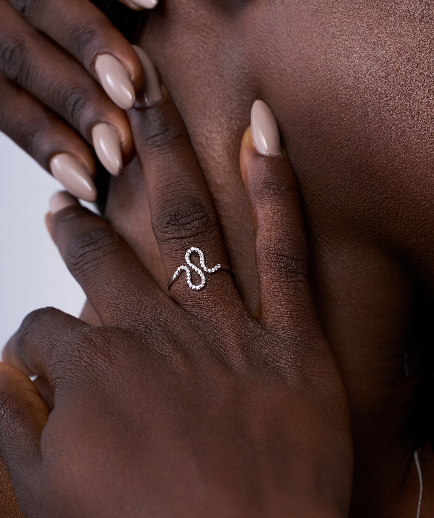 Serpentine Elegance Diamond Ring
