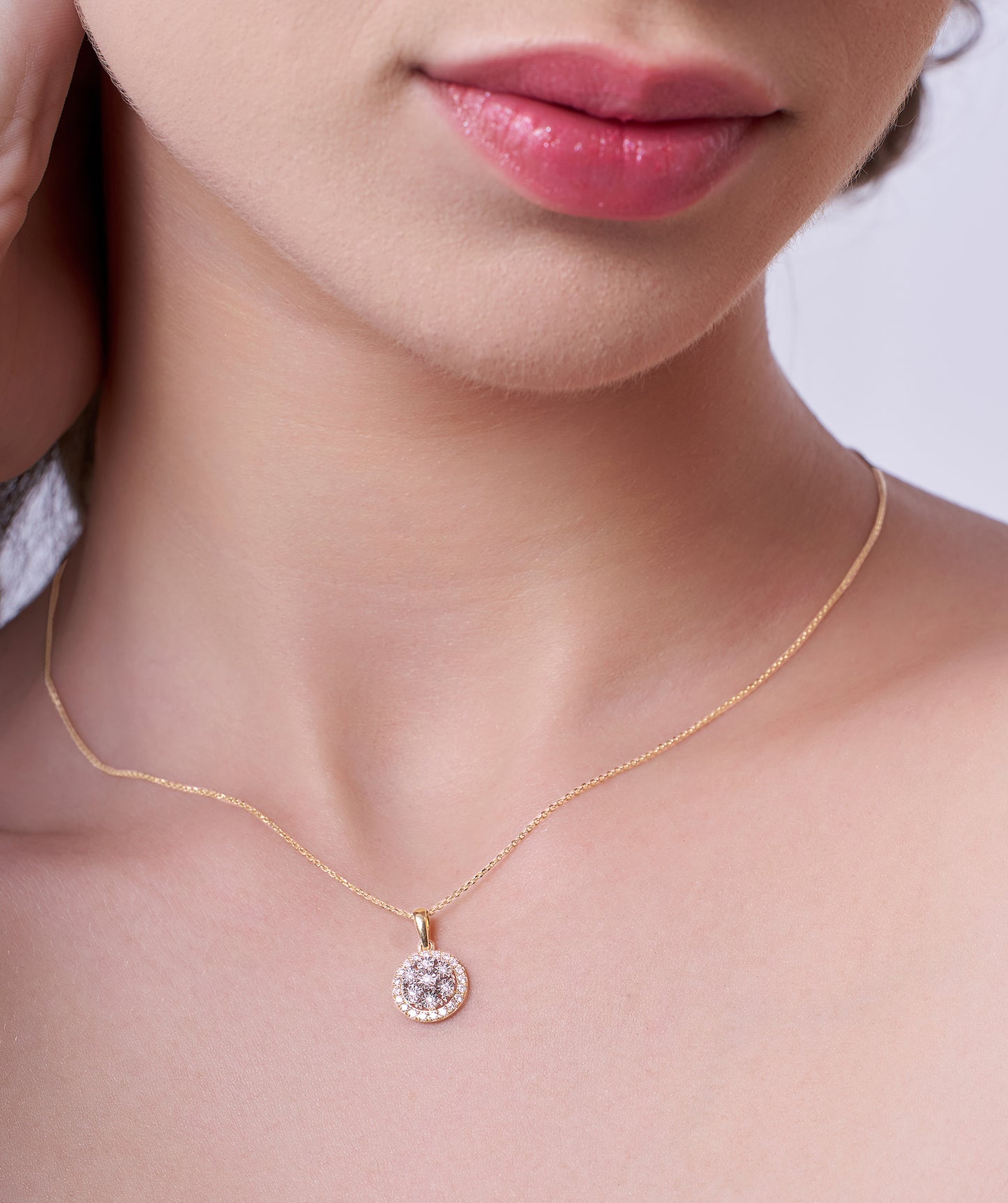 Intricate Diamond Cluster Pendant