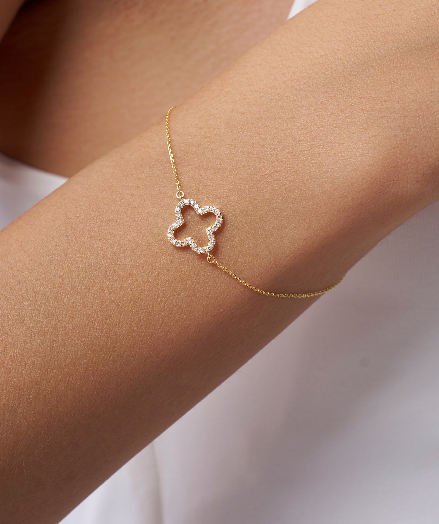 Lucky Clover Diamond Bracelet
