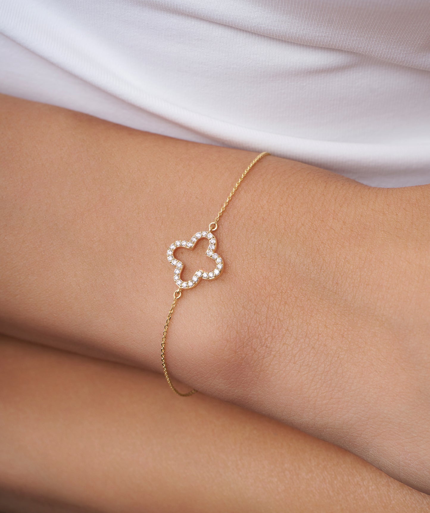 Lucky Clover Diamond Bracelet