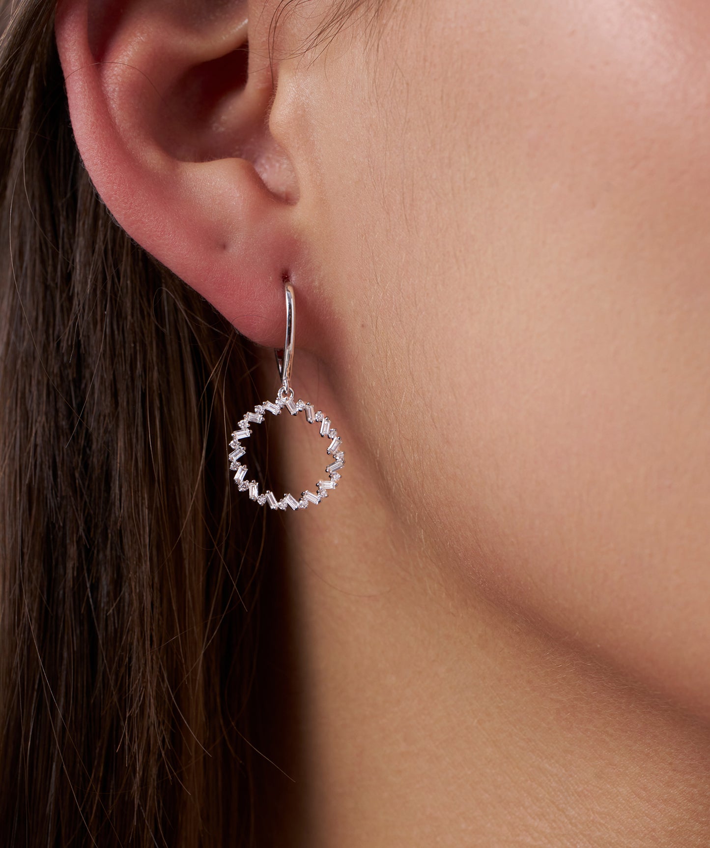 Elegant Circle Minimalist Diamond Jewelry Set