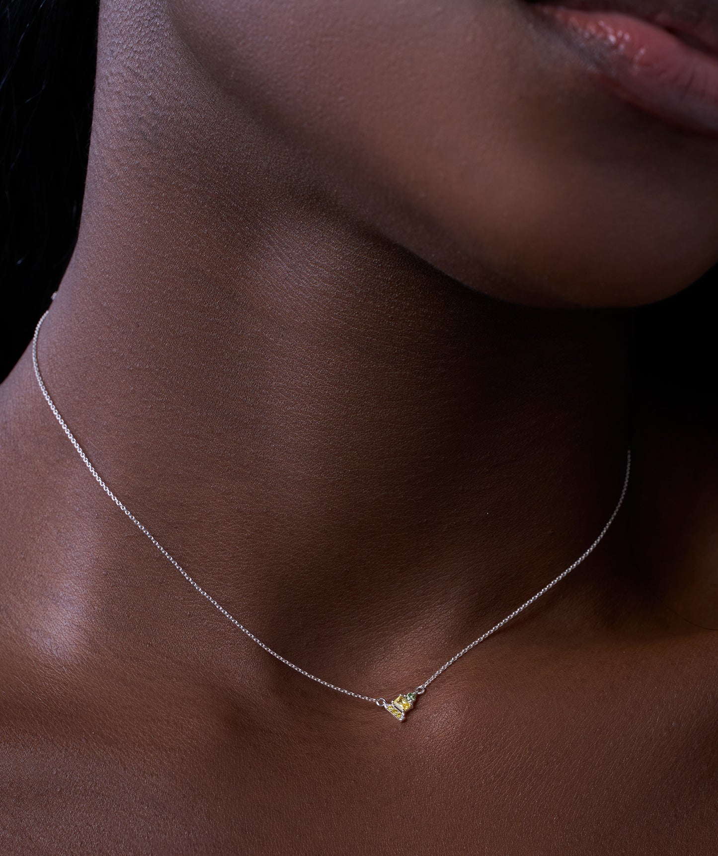 fancy Green & Yellow Spark Necklace