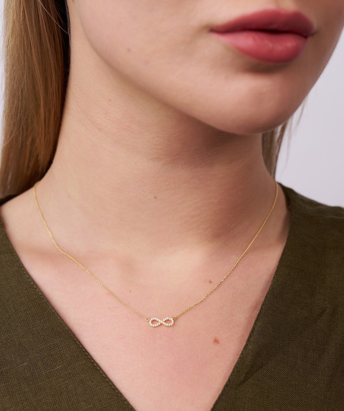 Infinity Diamond Necklace & Earrings Gift Set
