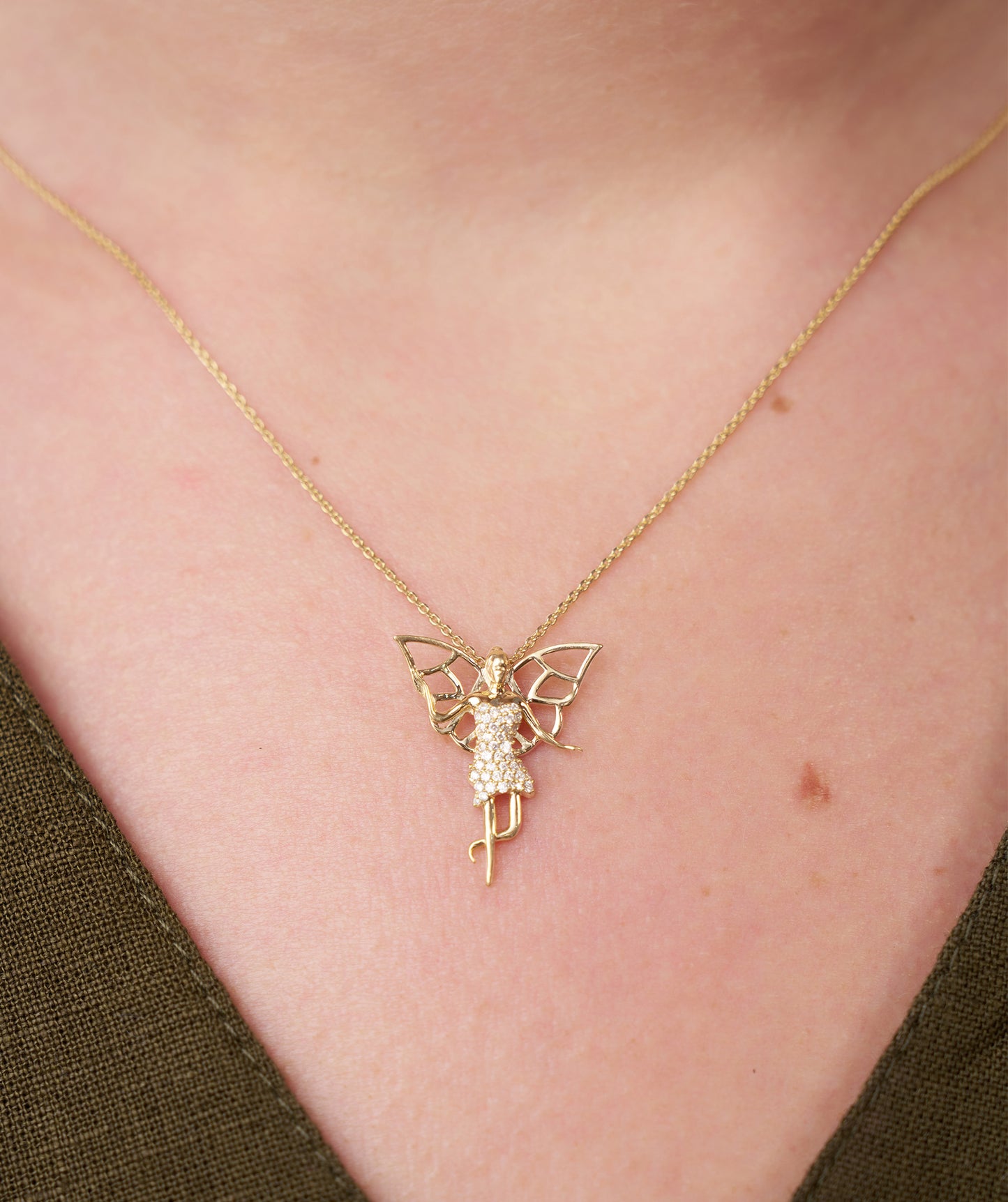 Enchanted Fairy Gold Necklace